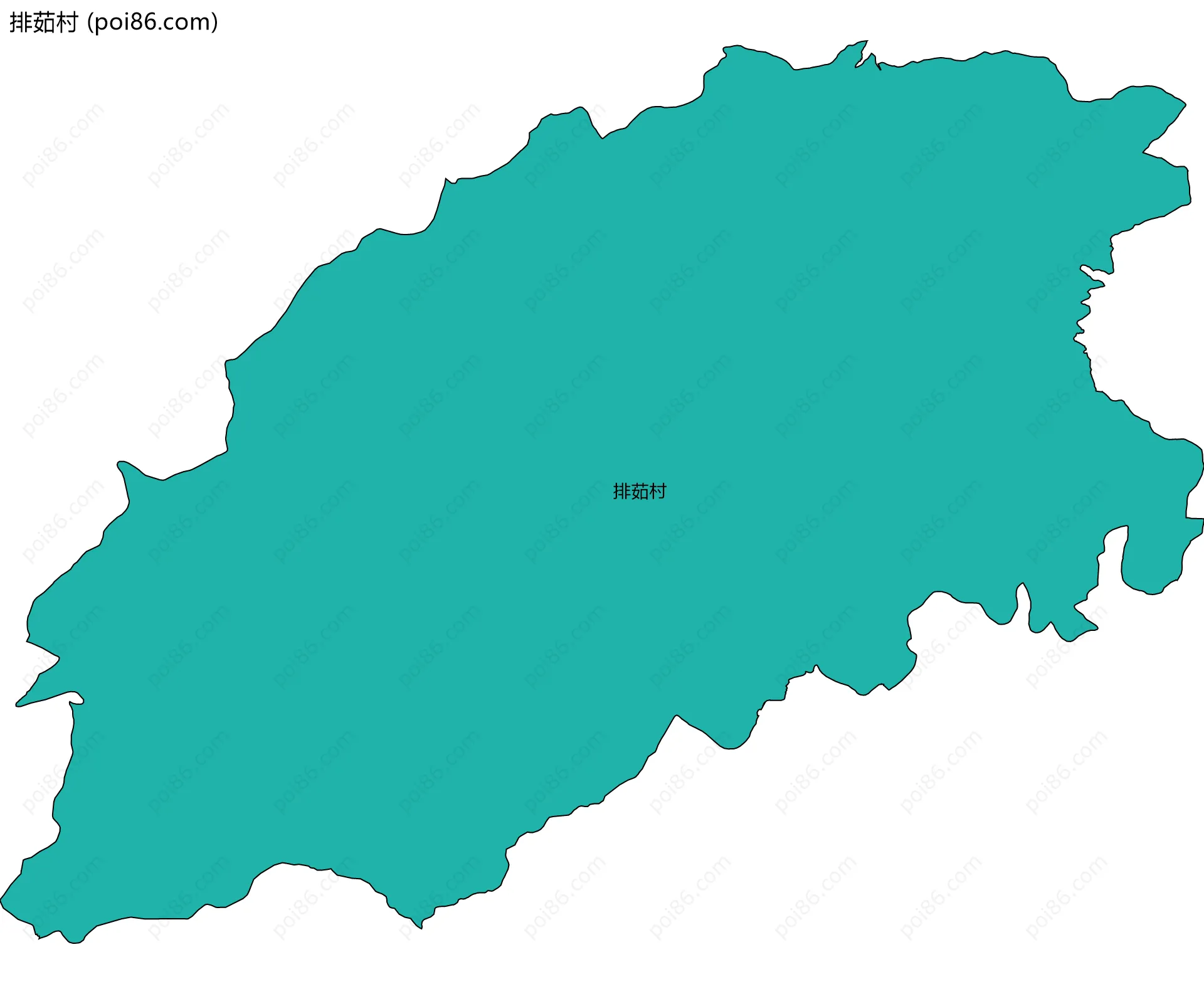 排茹村边界地图