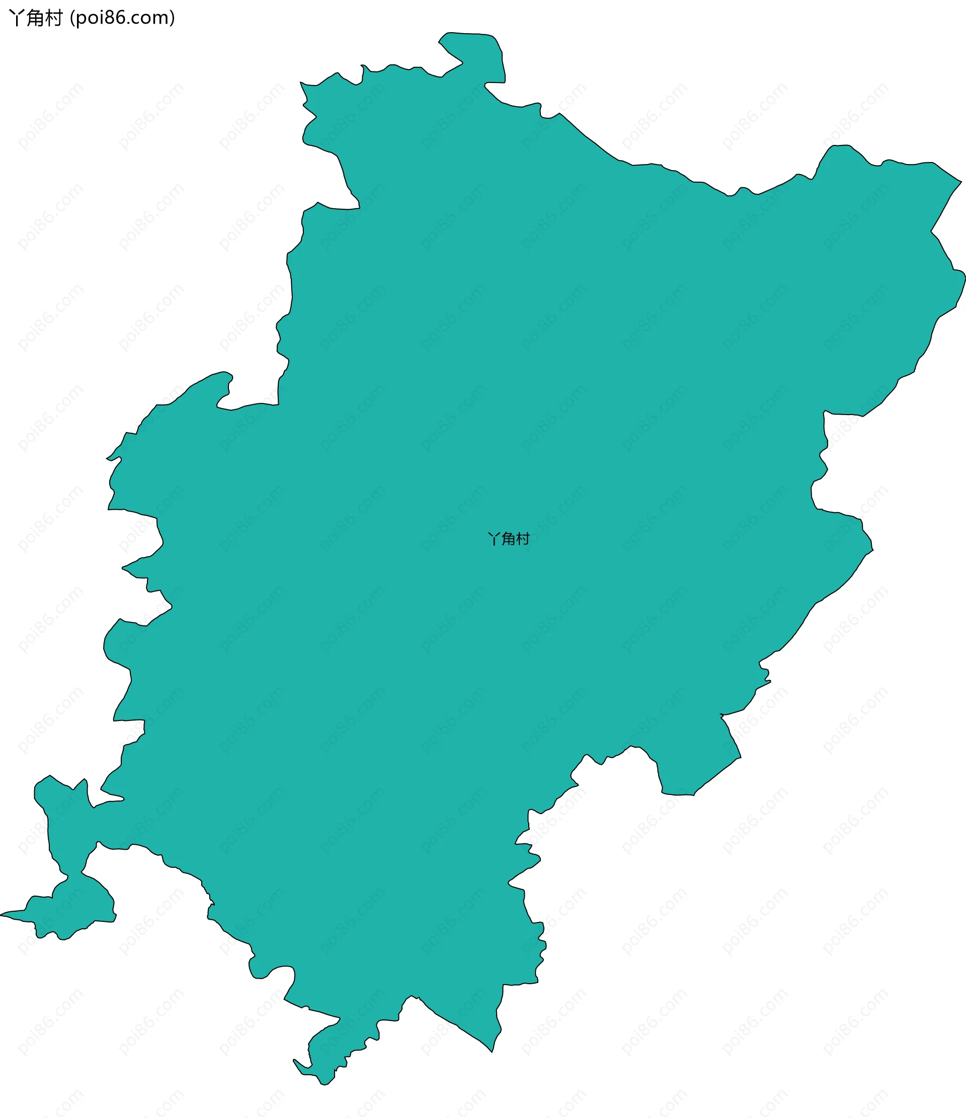 丫角村边界地图