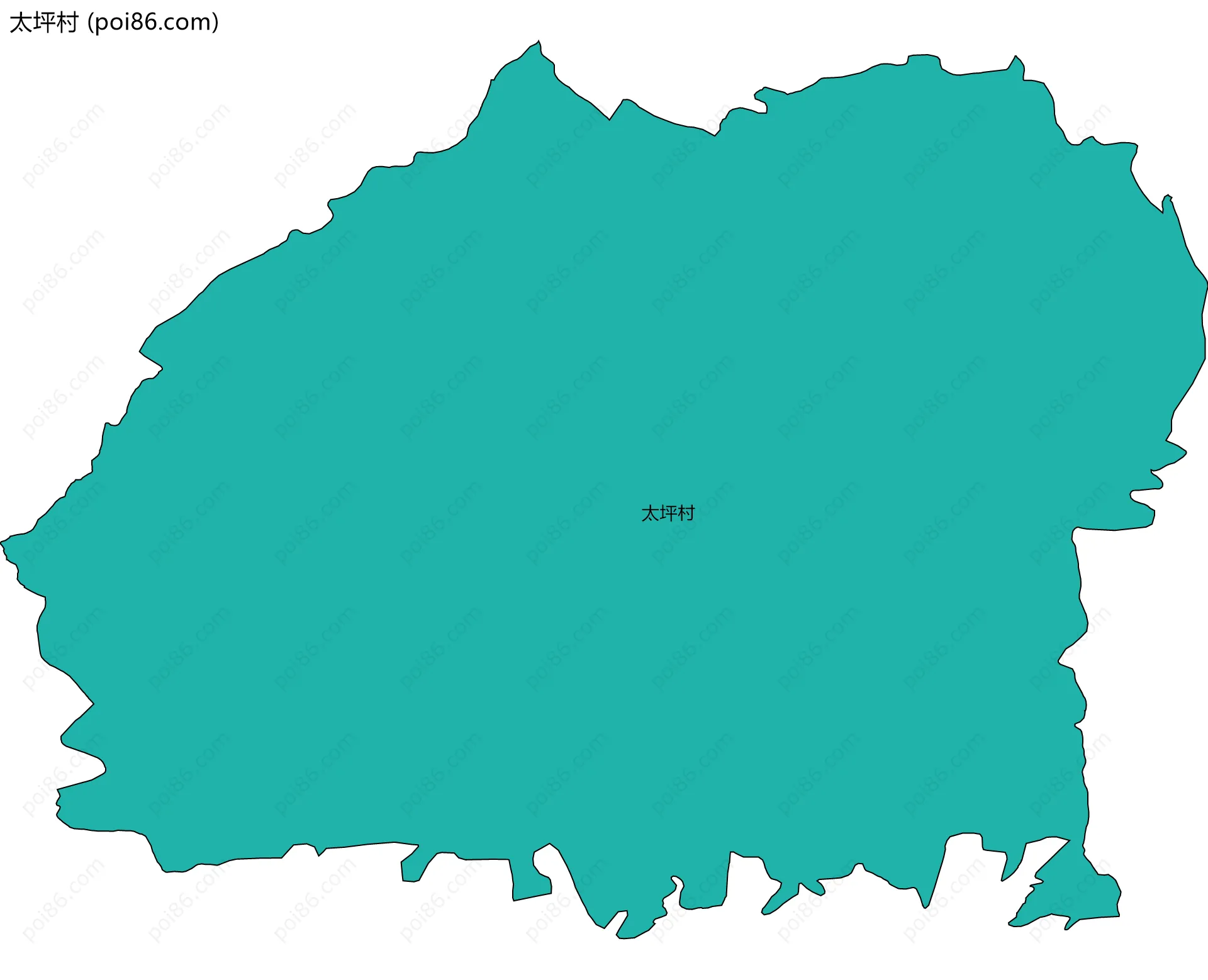 太坪村边界地图