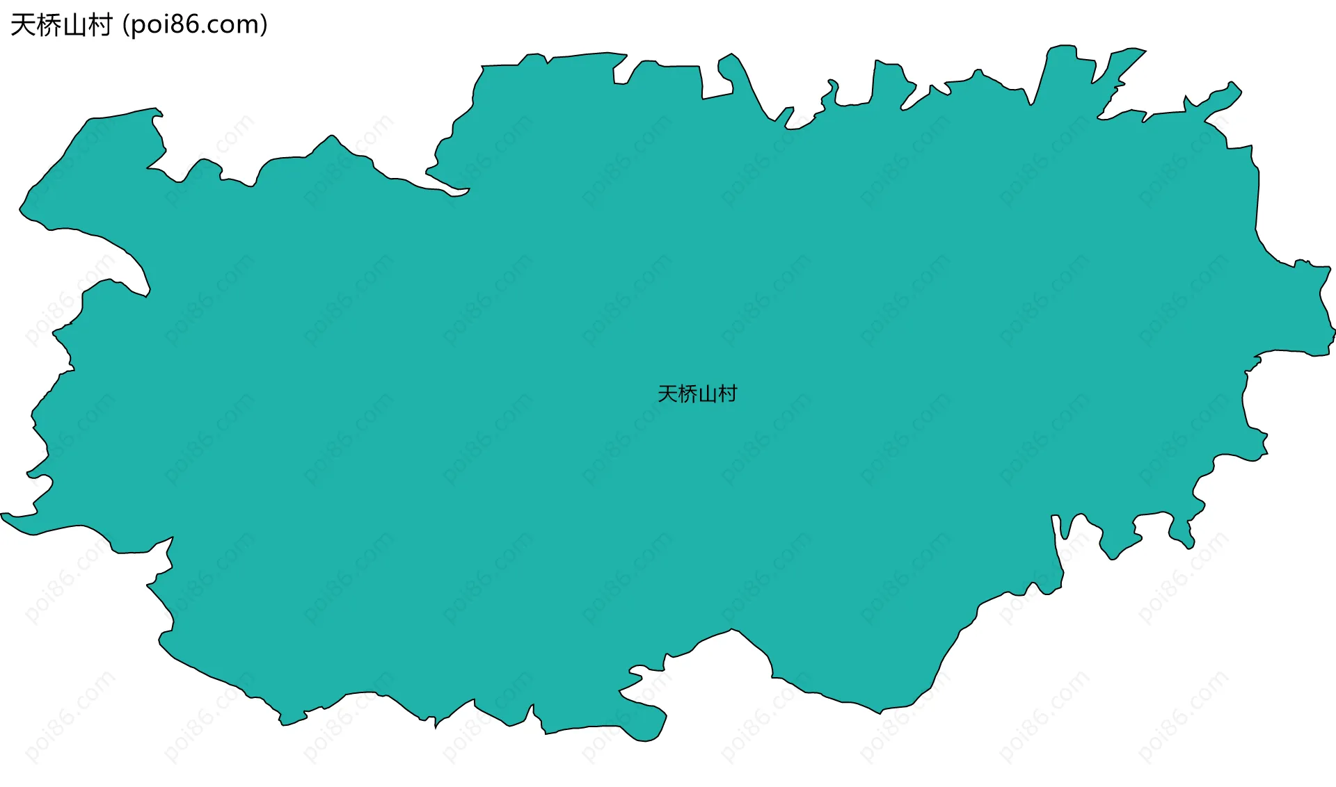 天桥山村边界地图