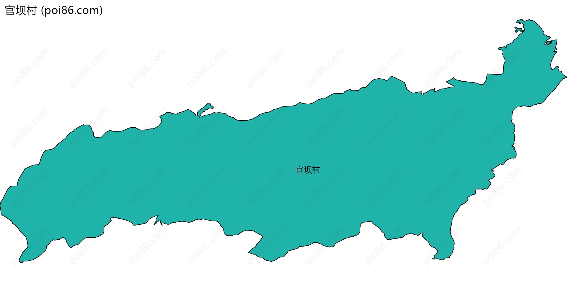 官坝村边界地图