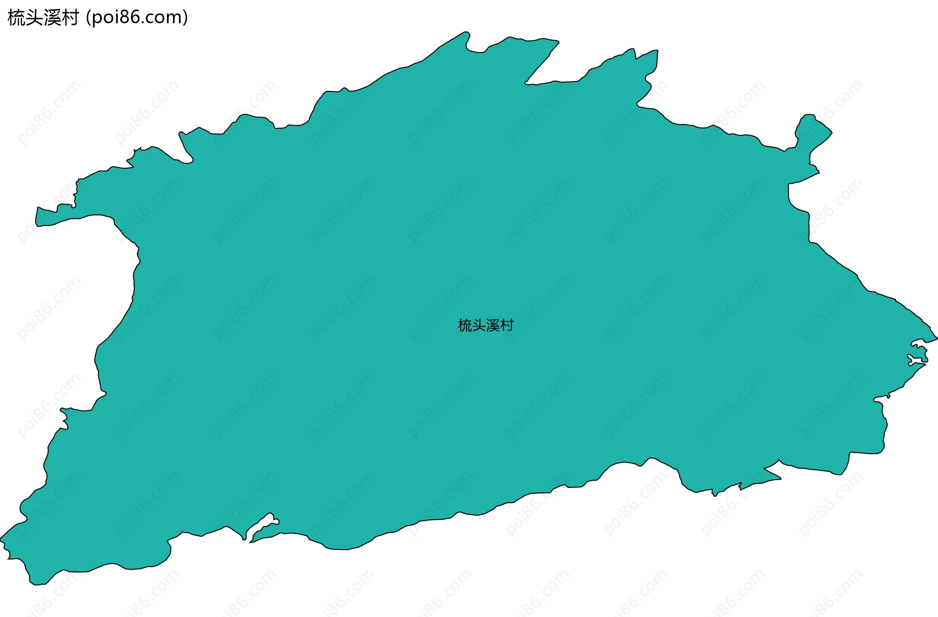 梳头溪村边界地图