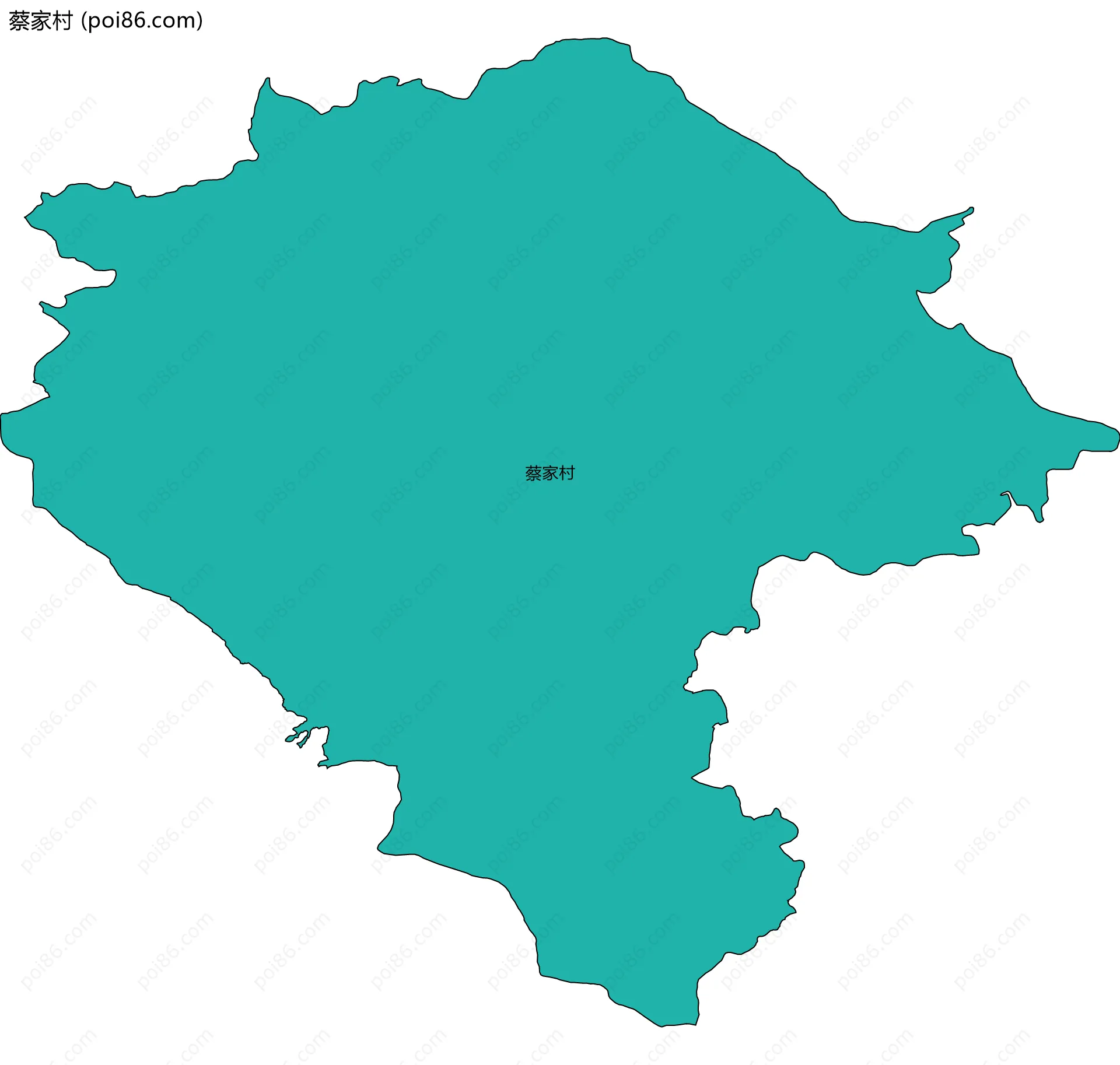 蔡家村边界地图