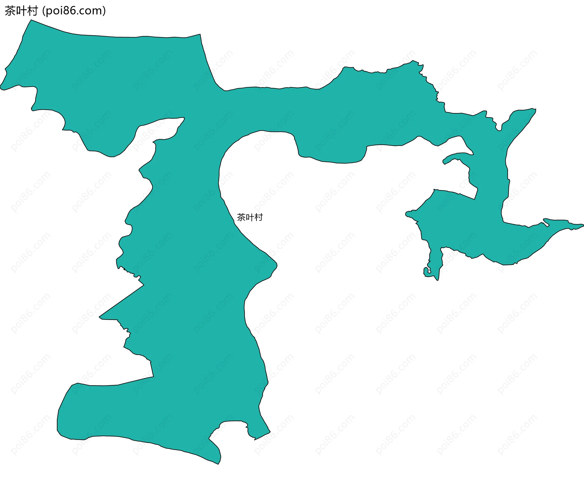 茶叶村边界地图