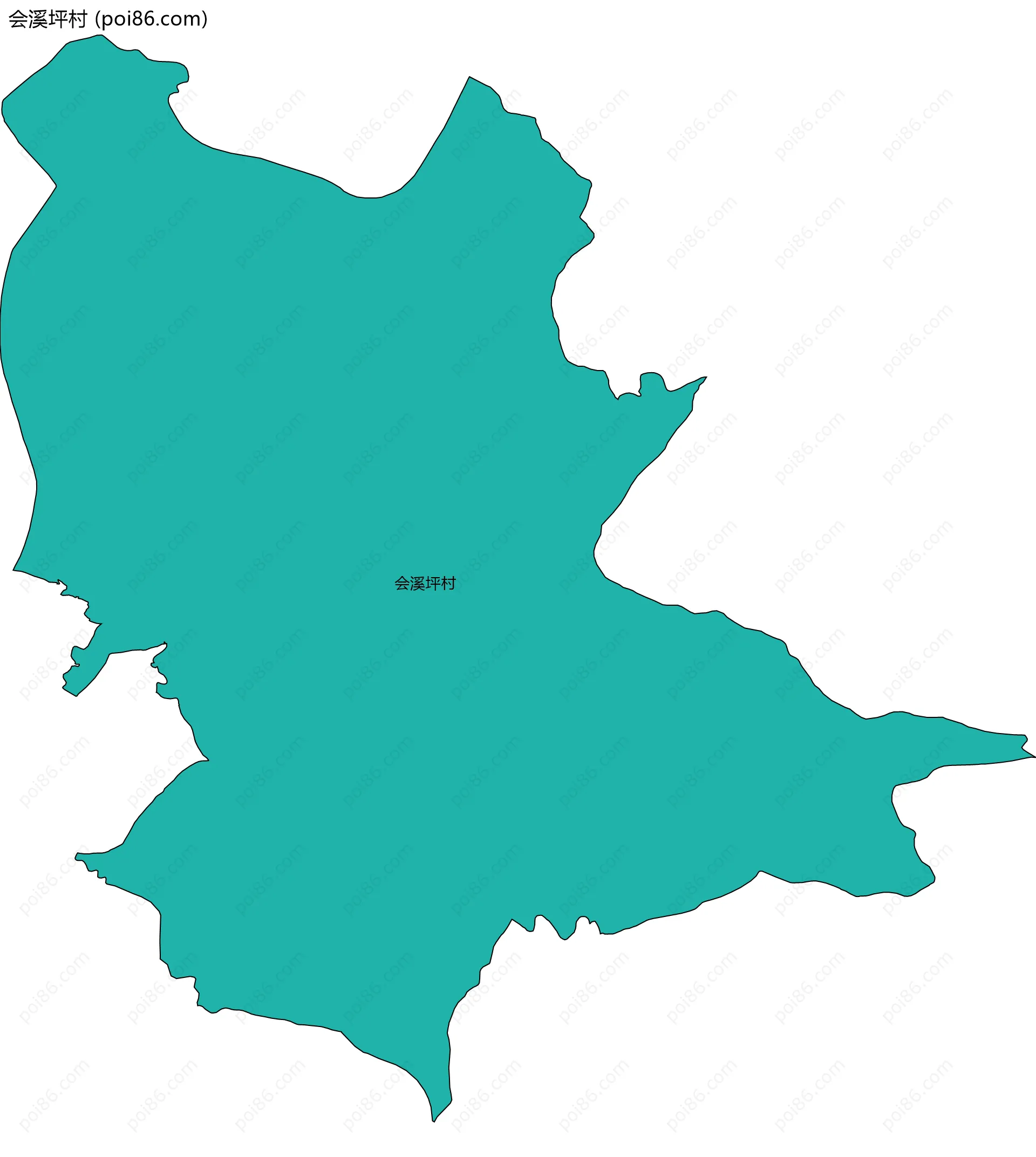 会溪坪村边界地图