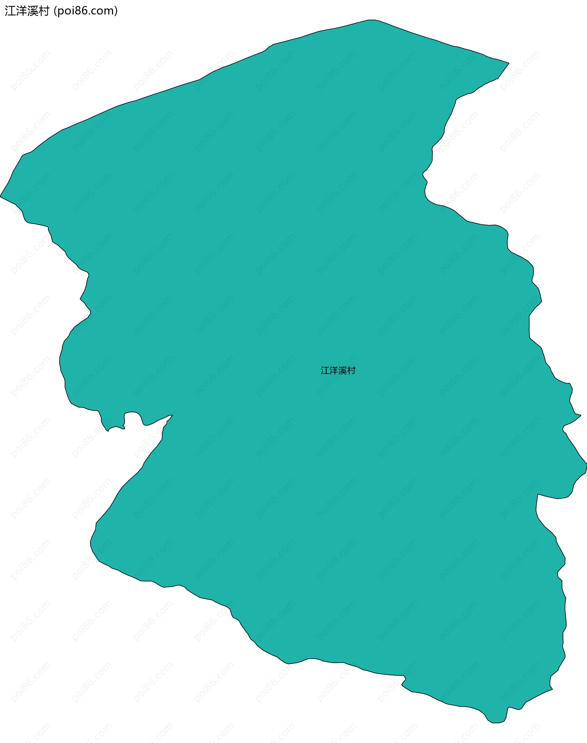江洋溪村边界地图