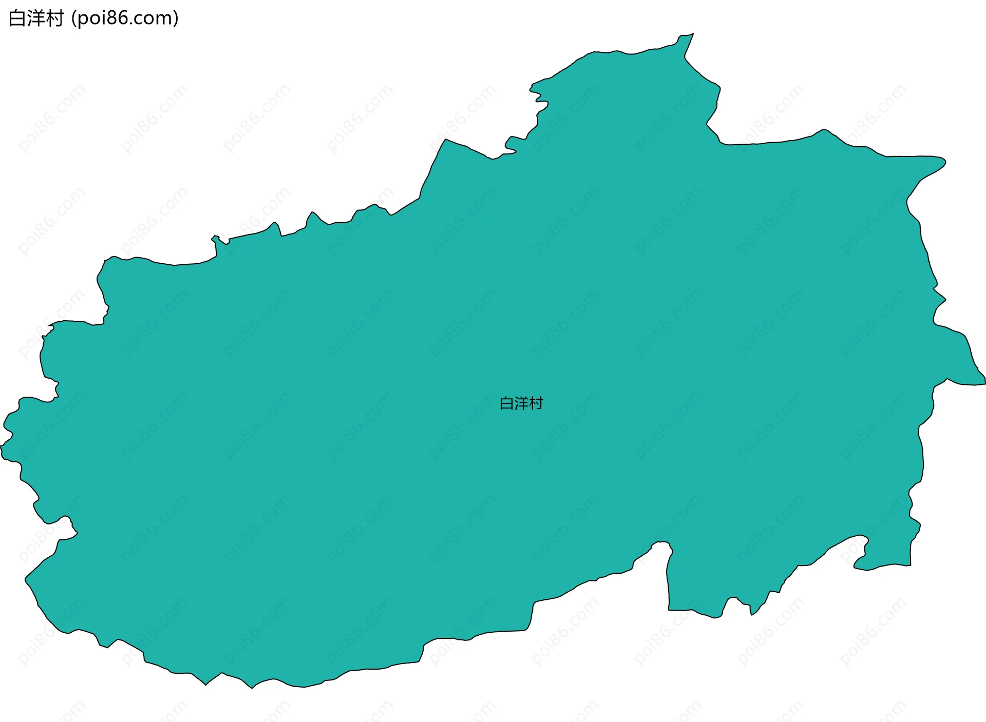 白洋村边界地图