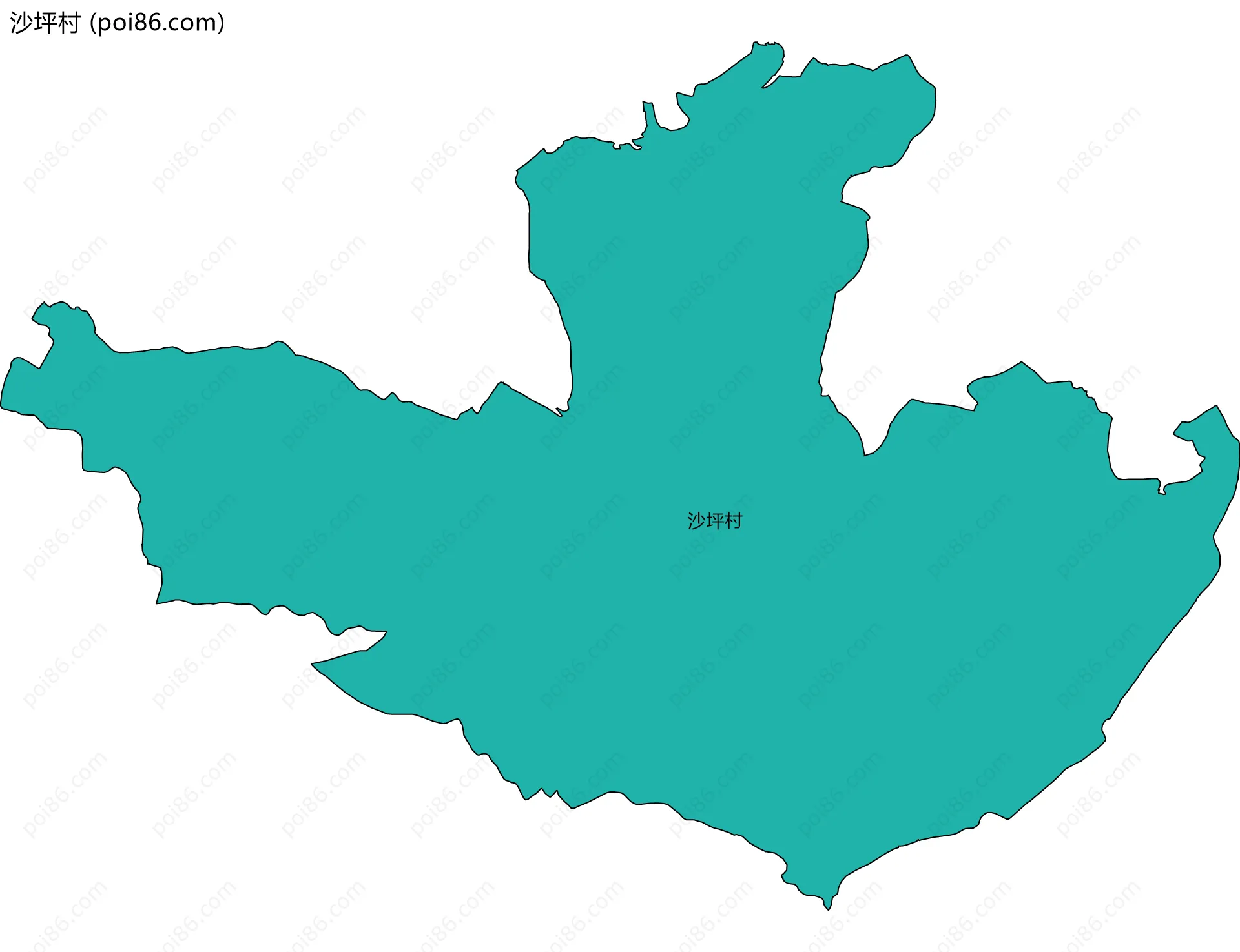 沙坪村边界地图