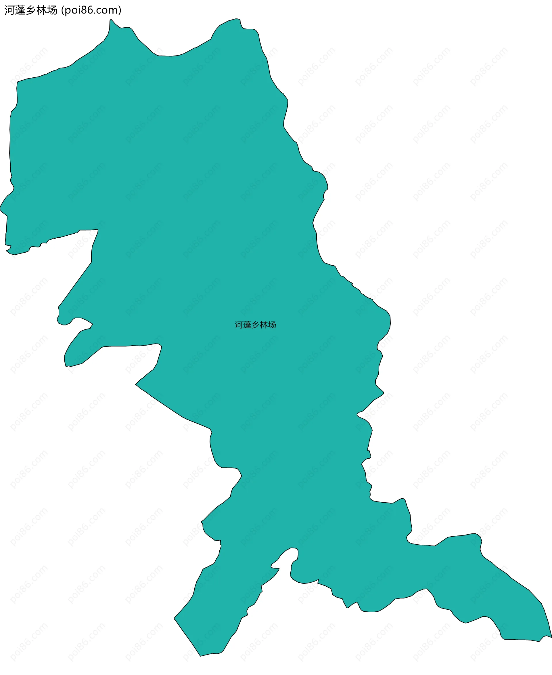 河蓬乡林场边界地图