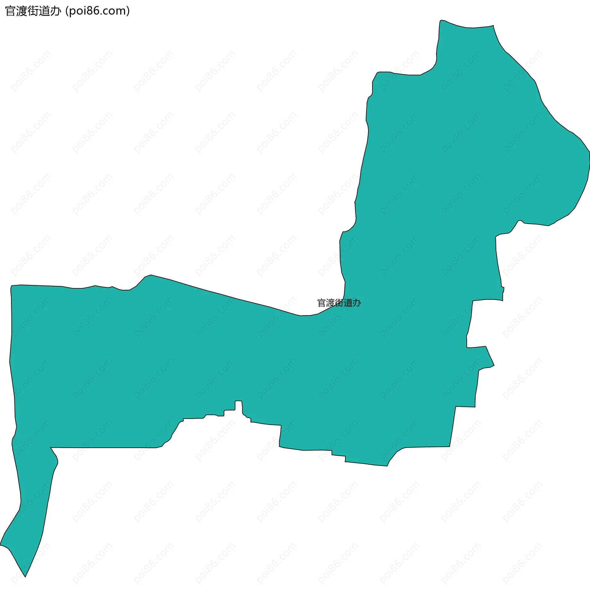 官渡街道办边界地图