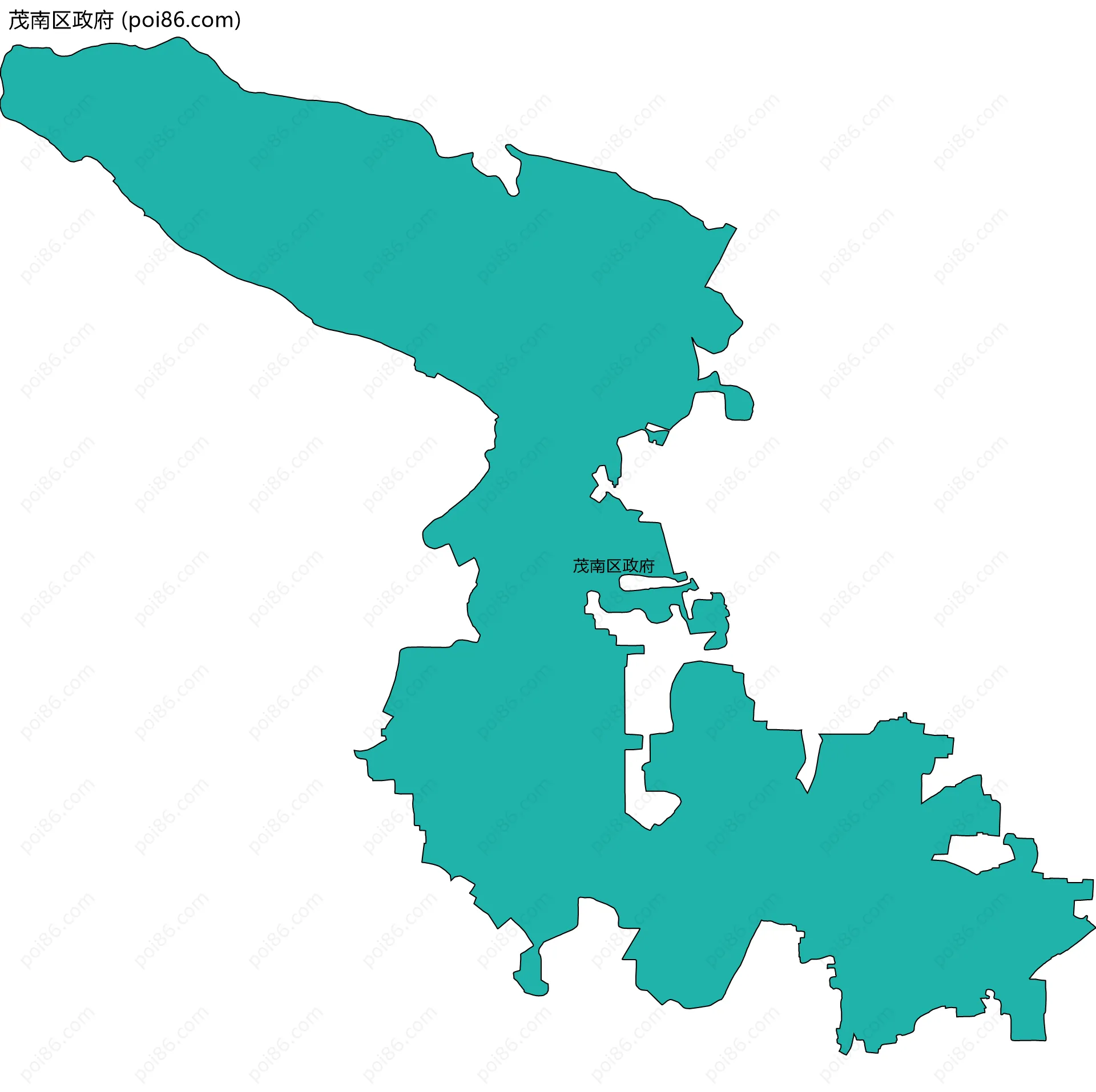 茂南区政府边界地图