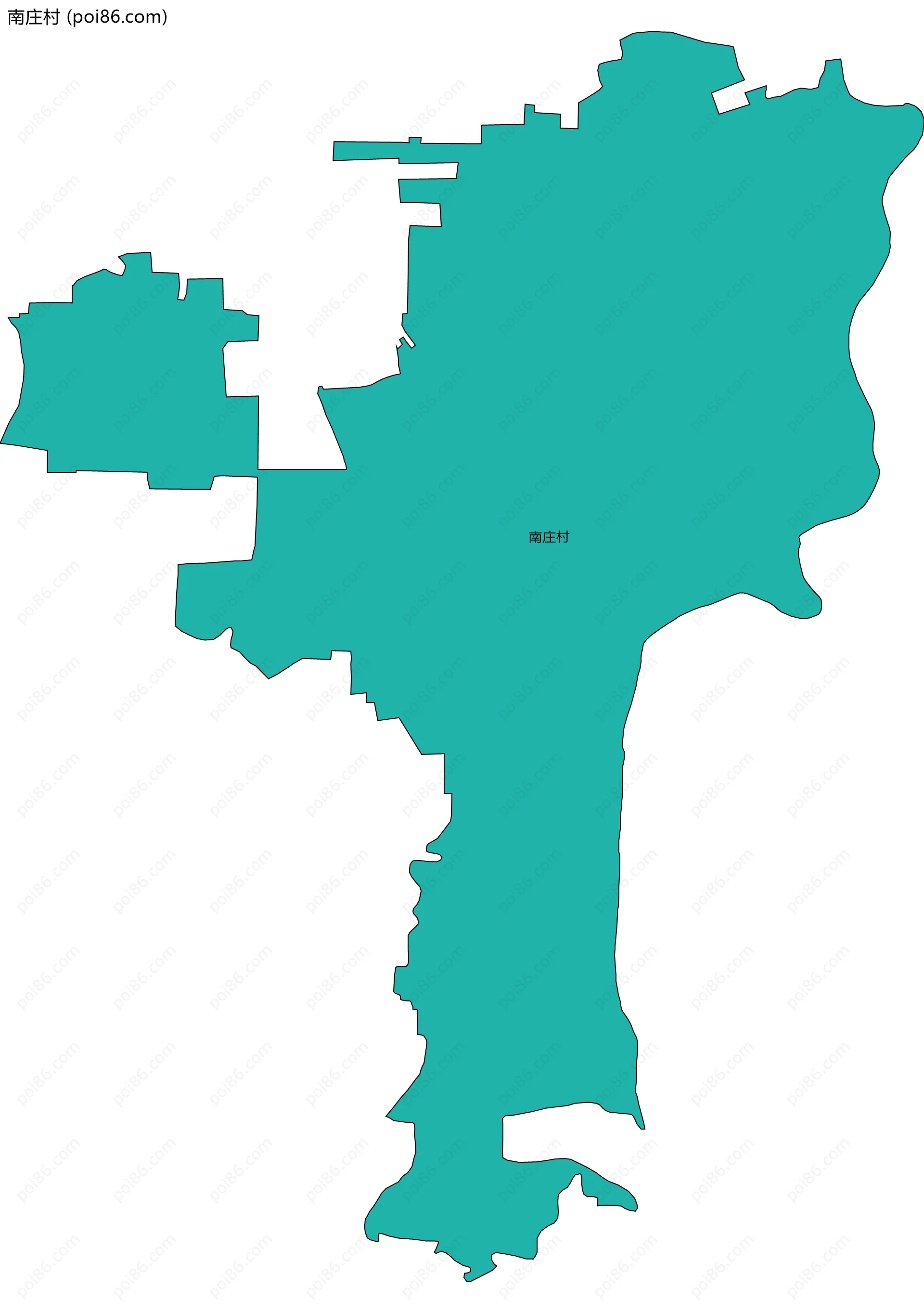 南庄村边界地图