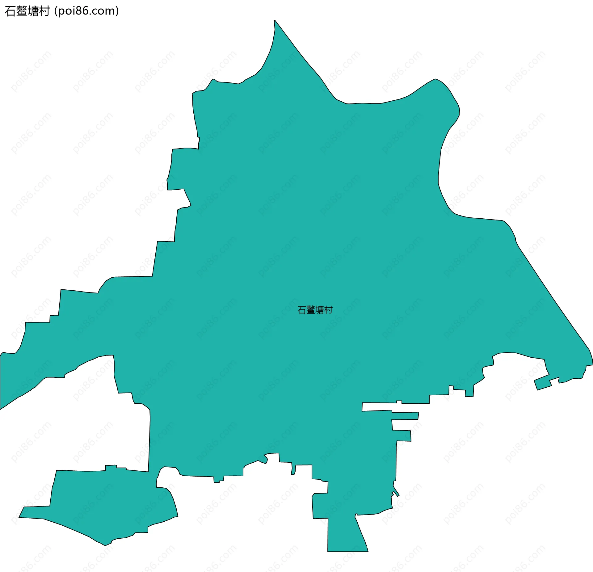 石鳌塘村边界地图