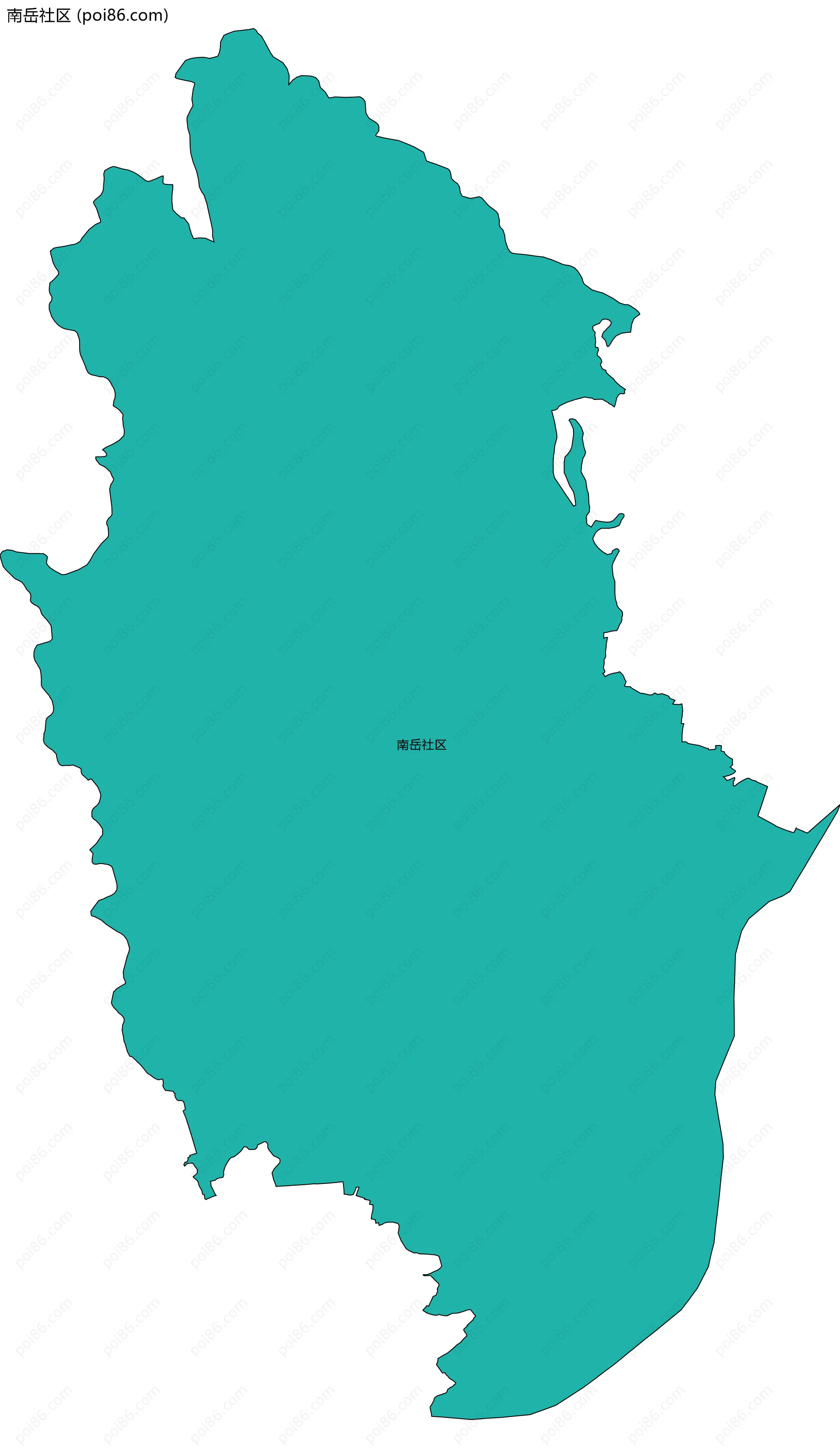 南岳社区边界地图