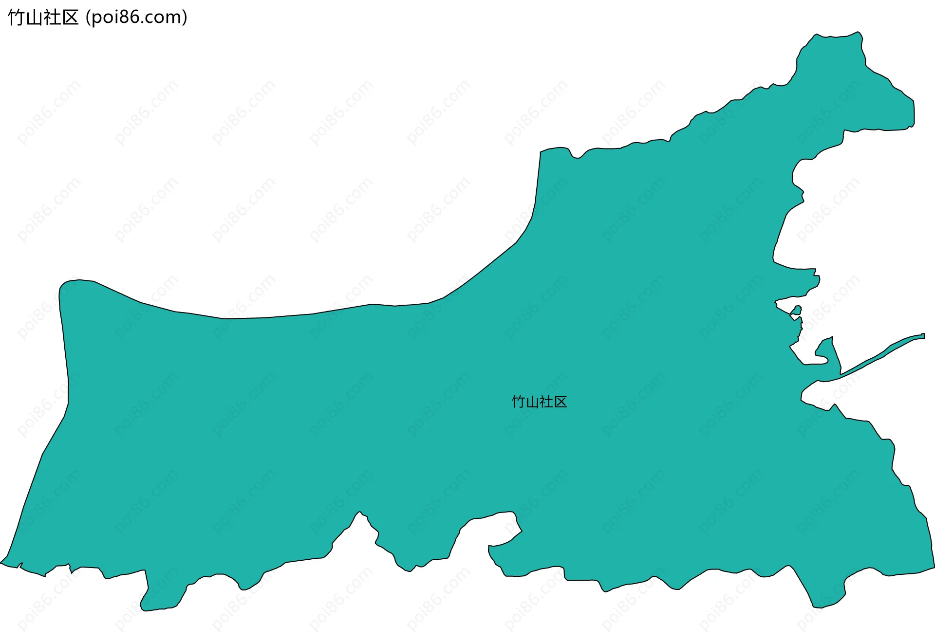 竹山社区边界地图