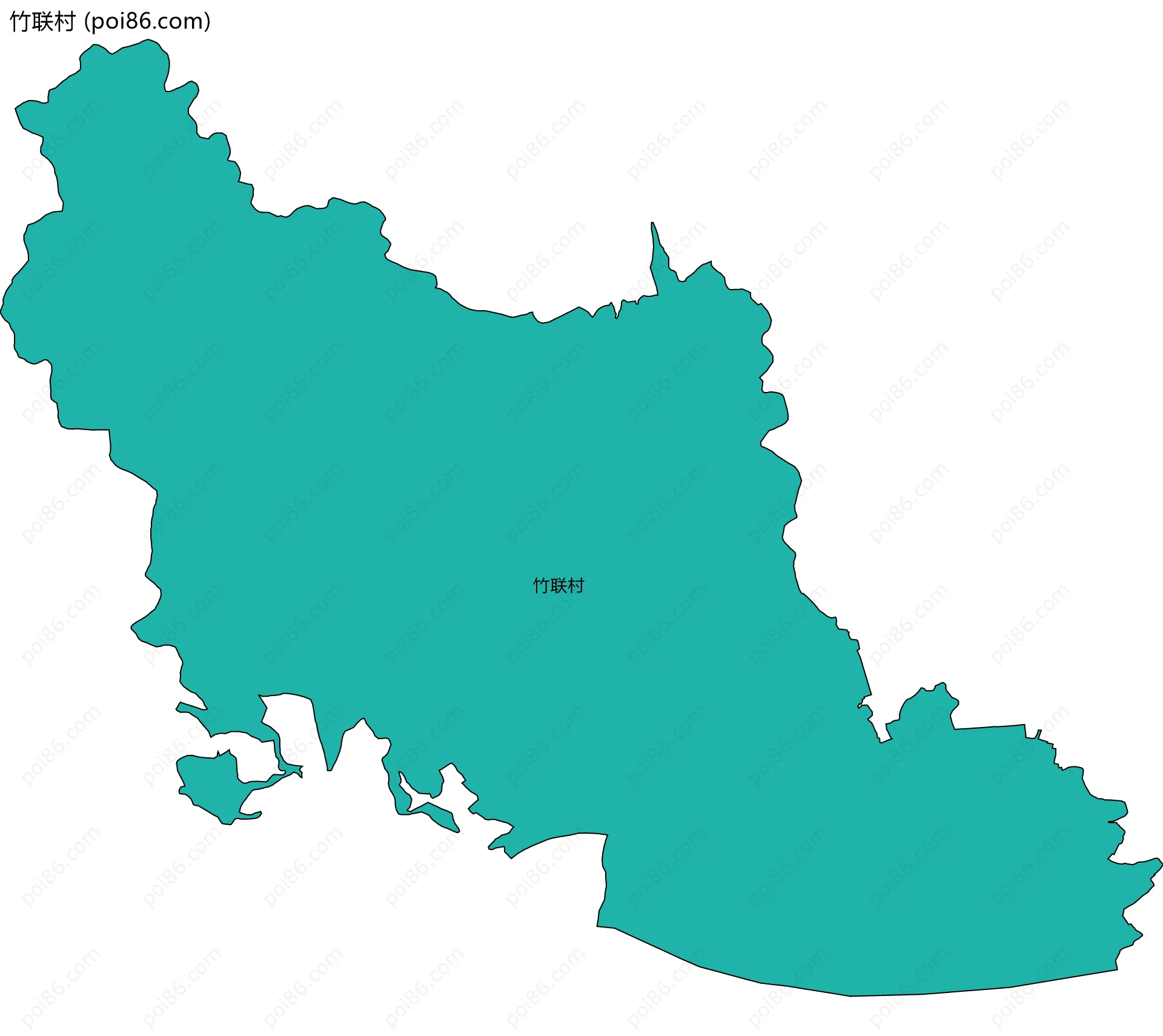竹联村边界地图