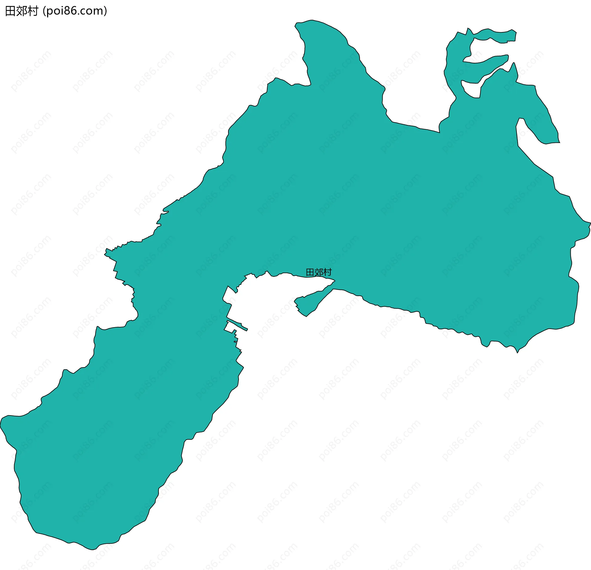 田郊村边界地图