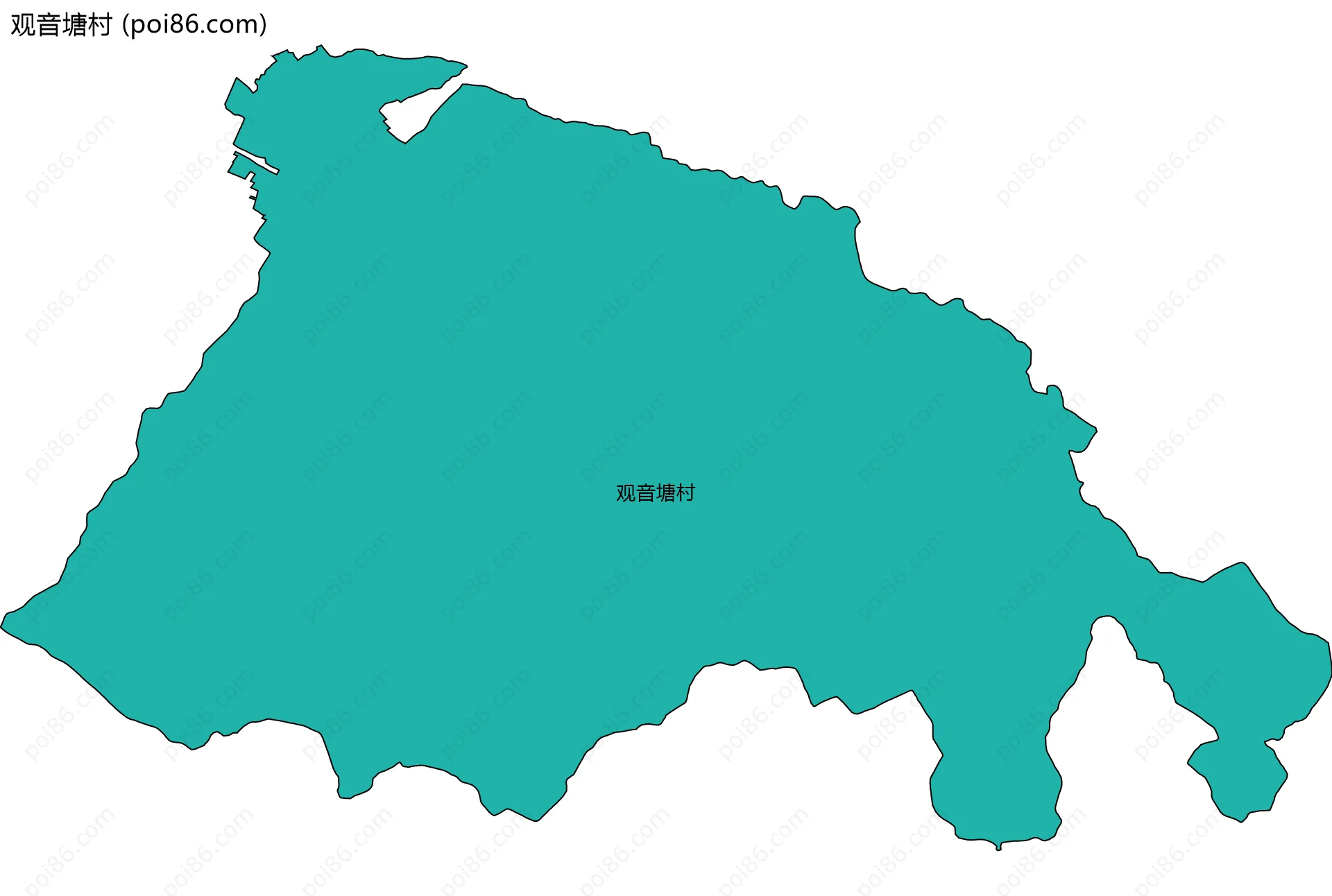 观音塘村边界地图