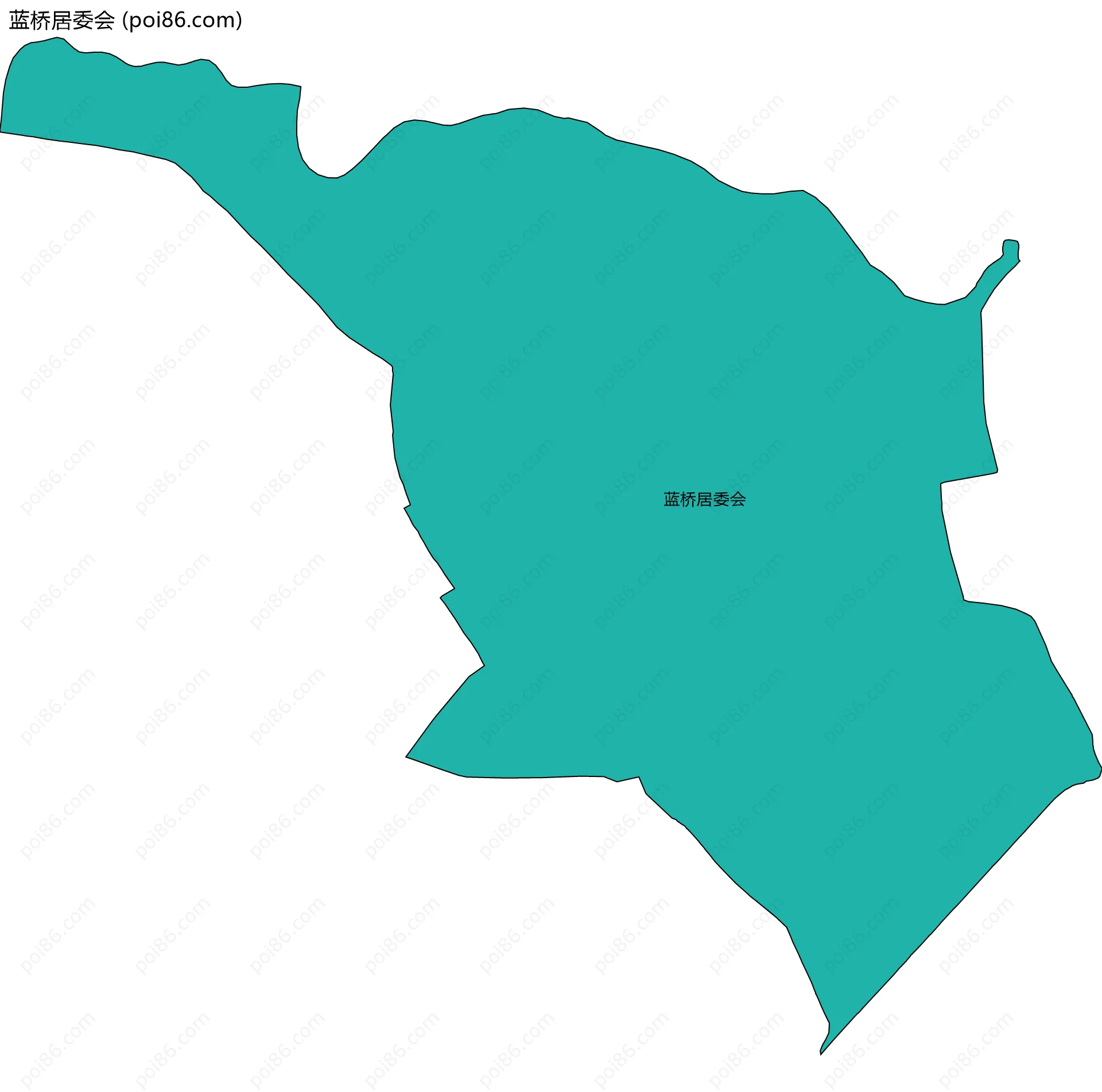 蓝桥居委会边界地图