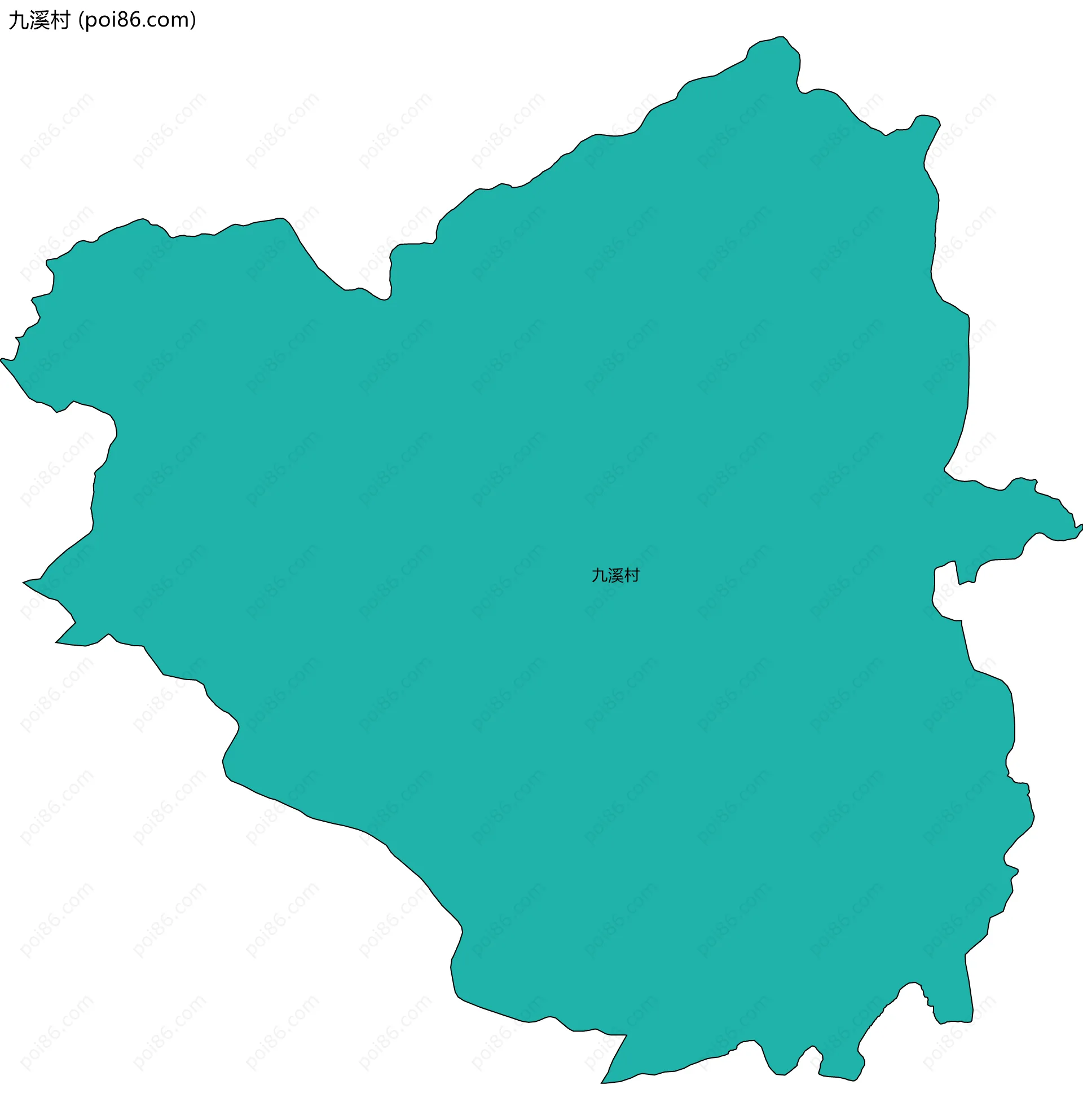 九溪村边界地图