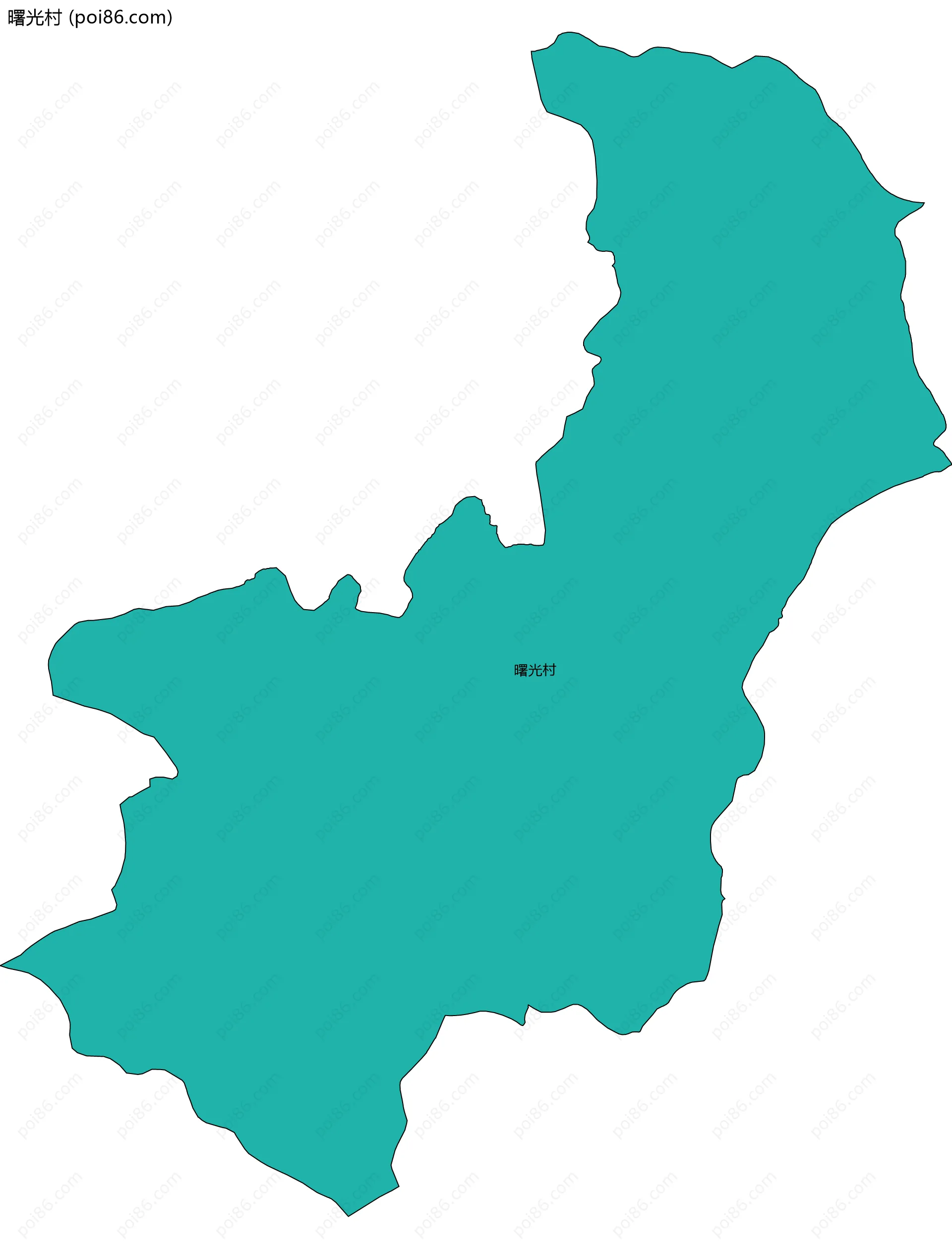 曙光村边界地图