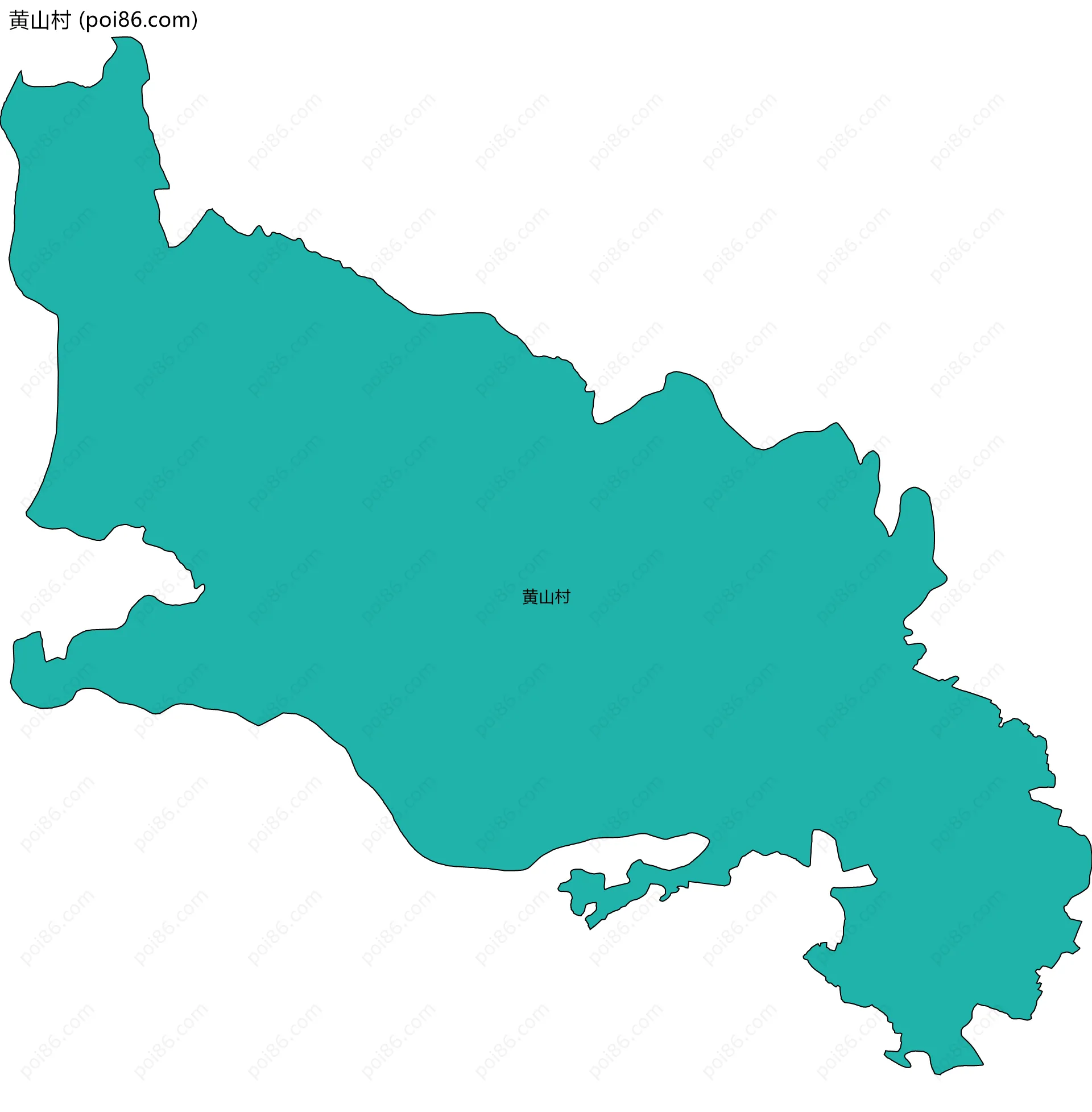 黄山村边界地图