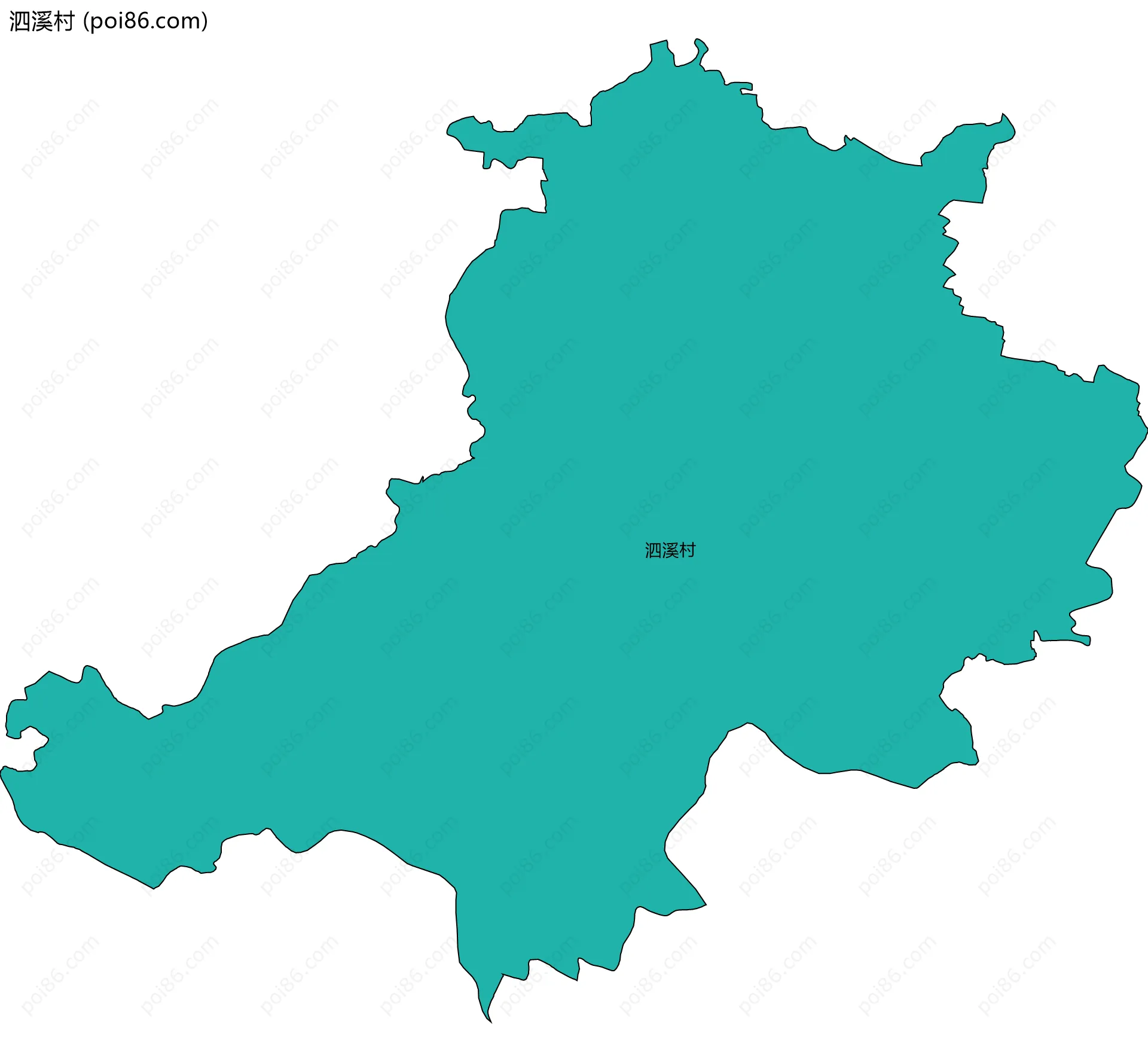 泗溪村边界地图