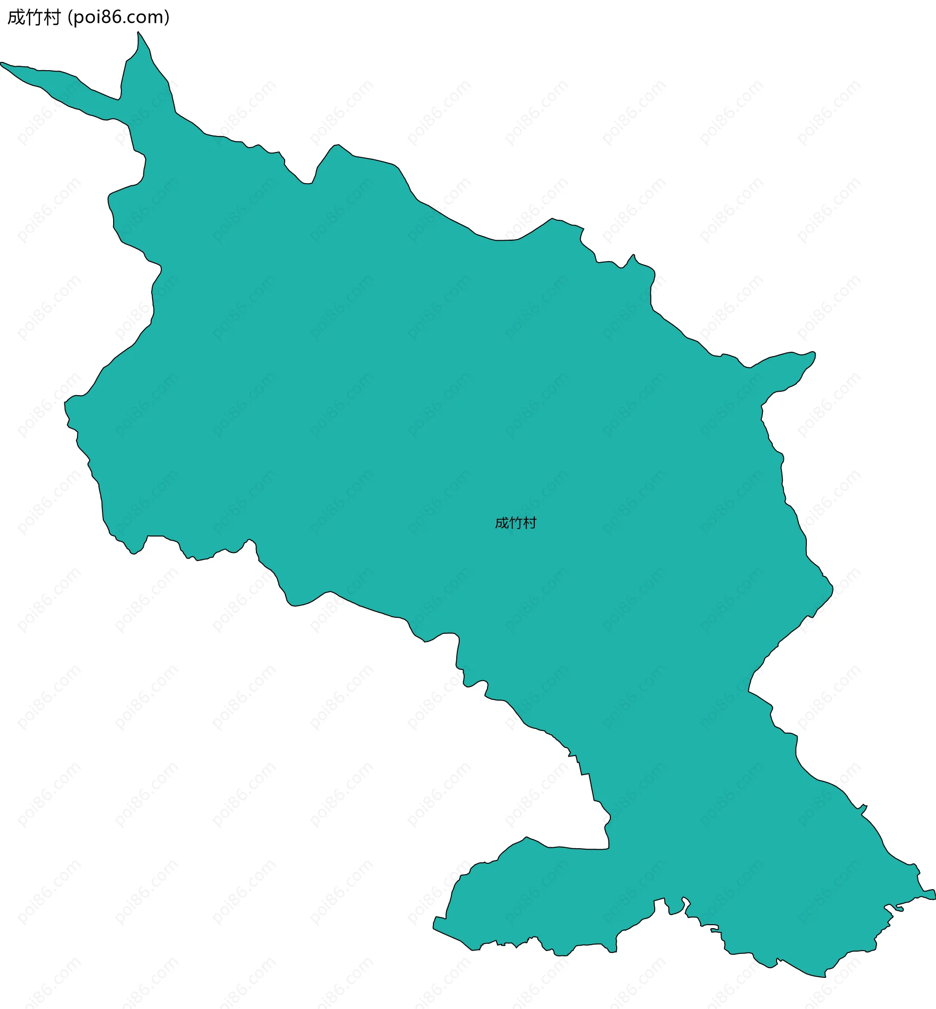 成竹村边界地图