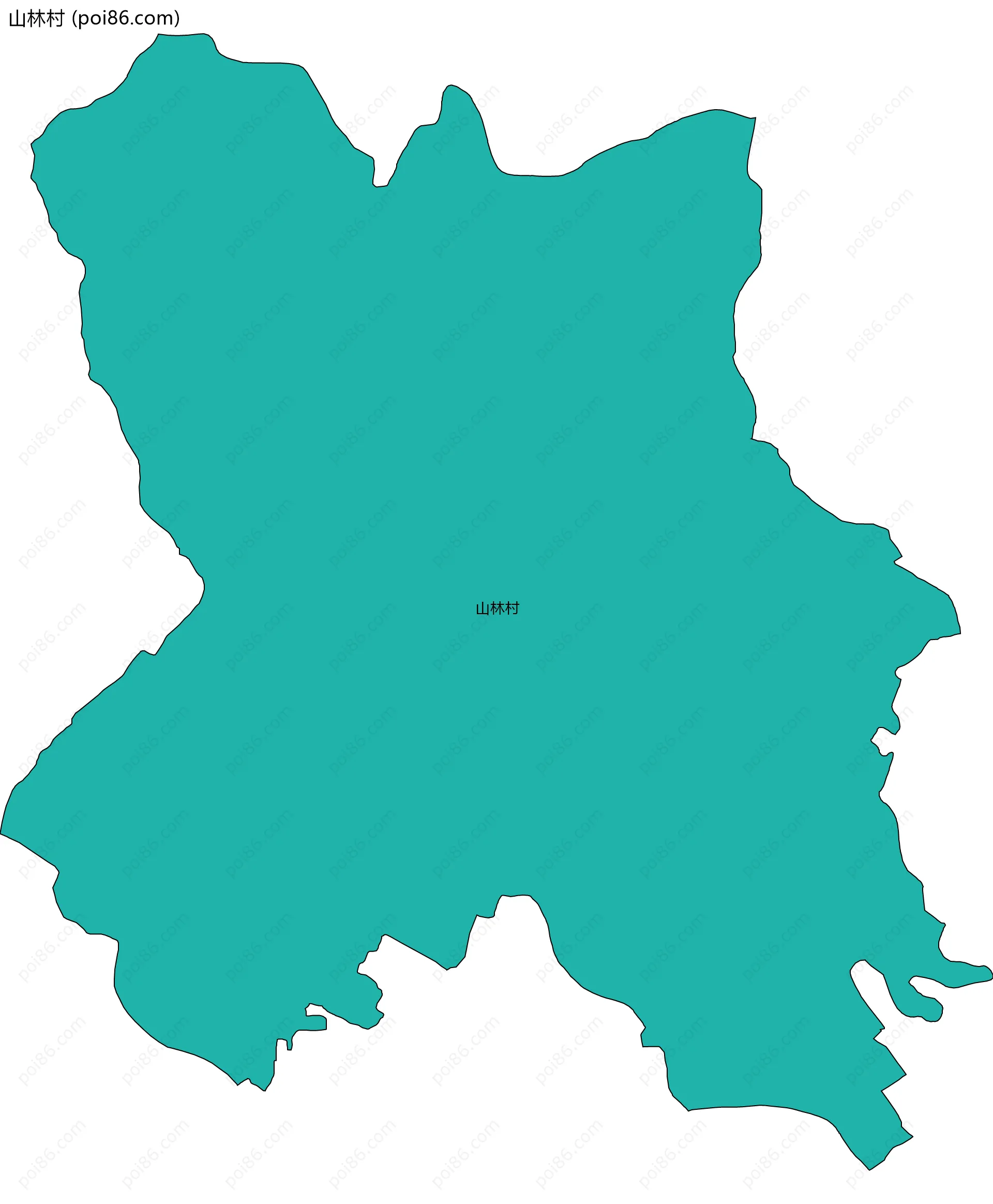 山林村边界地图