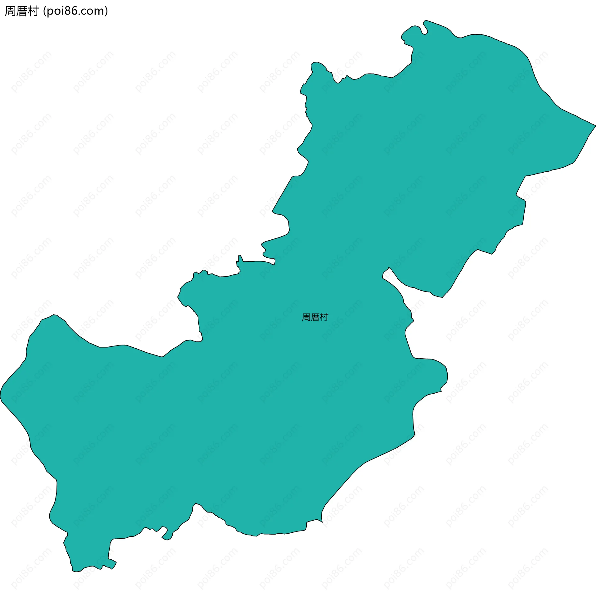 周厝村边界地图