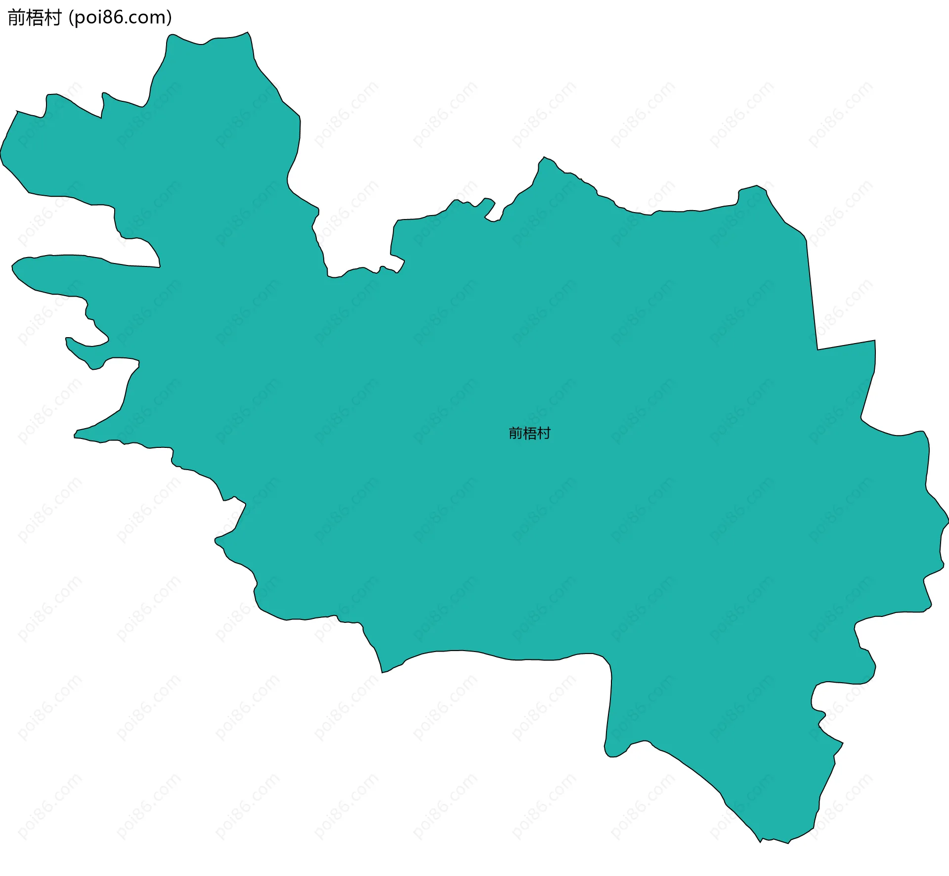 前梧村边界地图