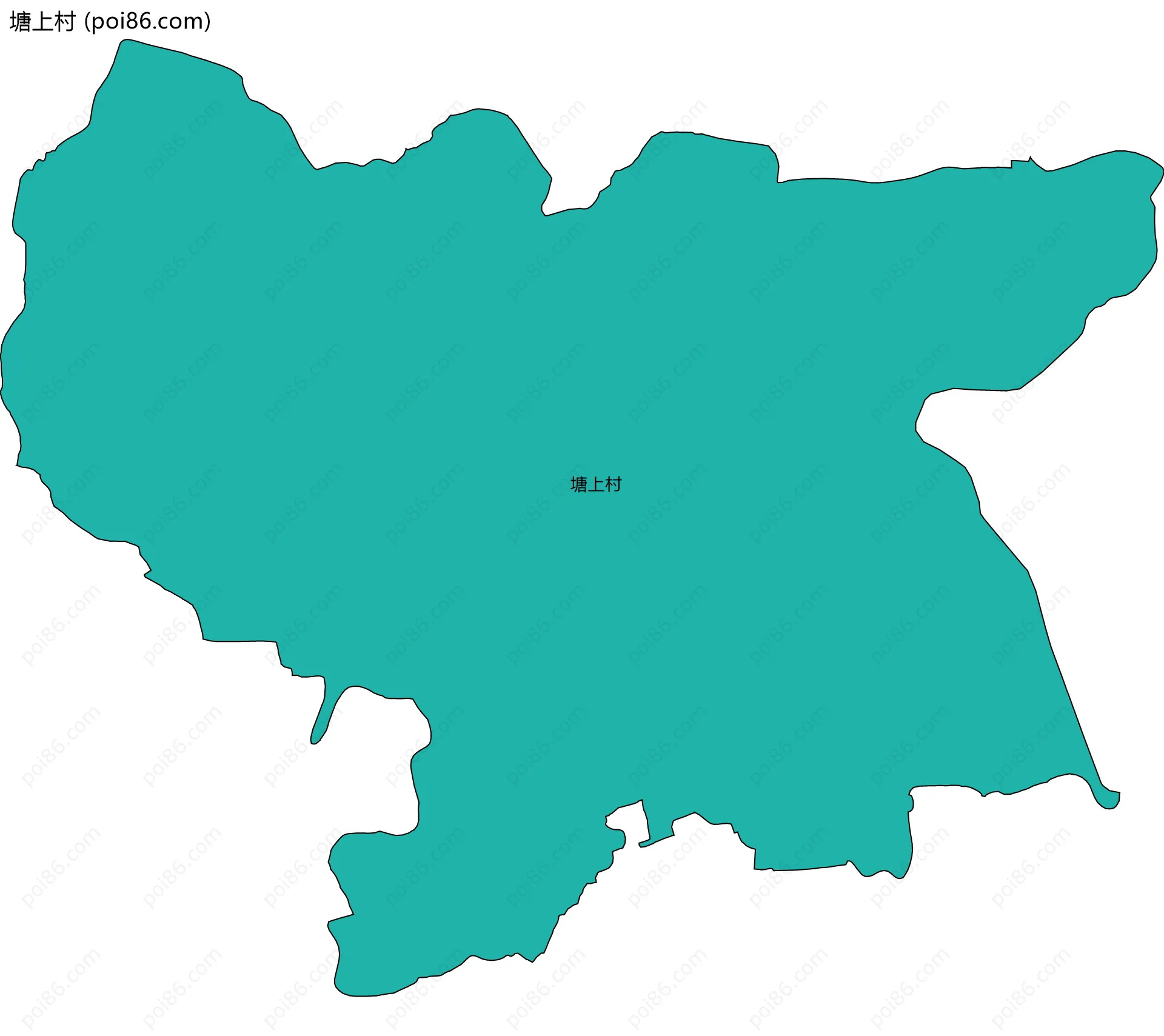 塘上村边界地图