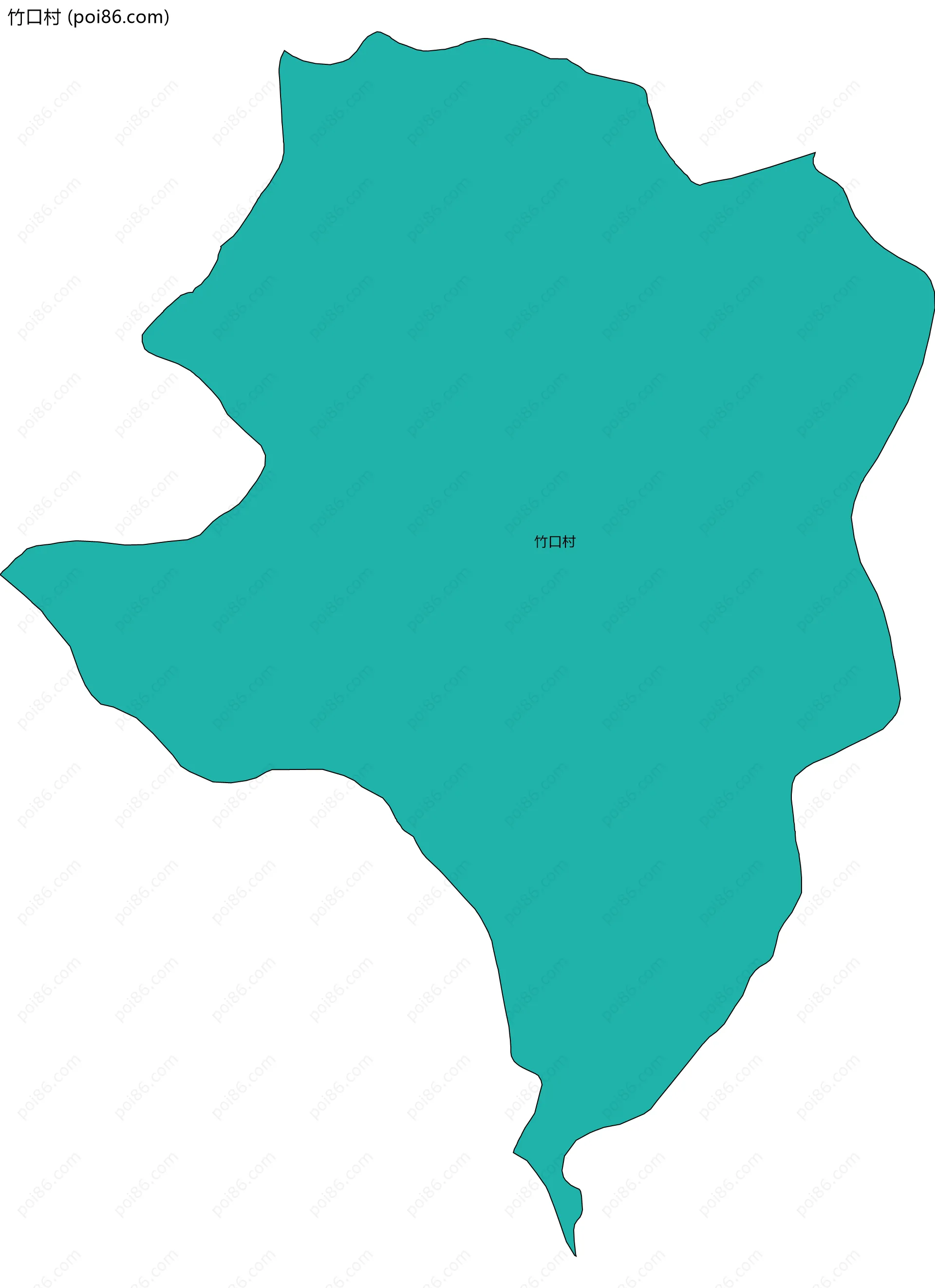 竹口村边界地图