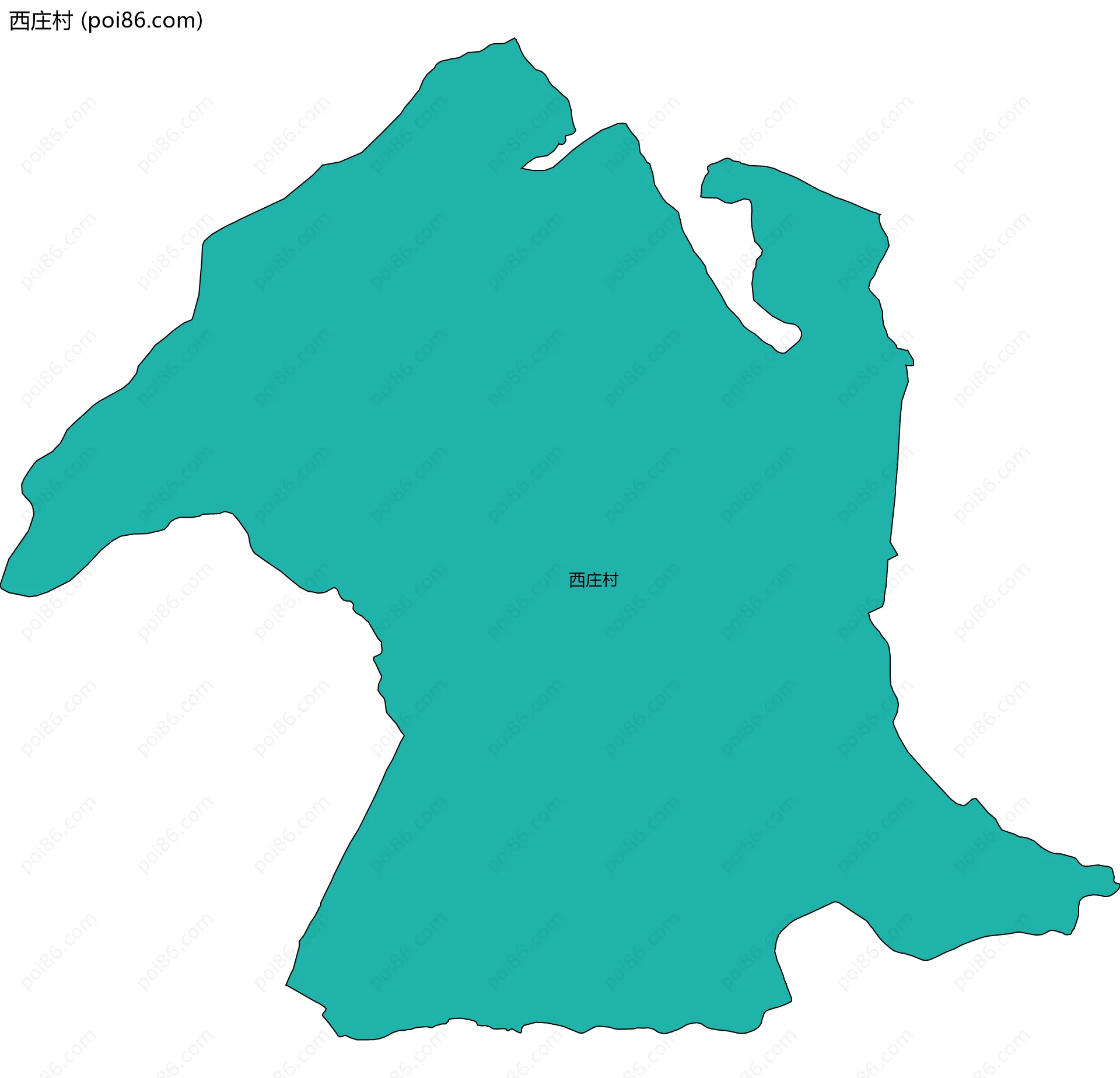 西庄村边界地图