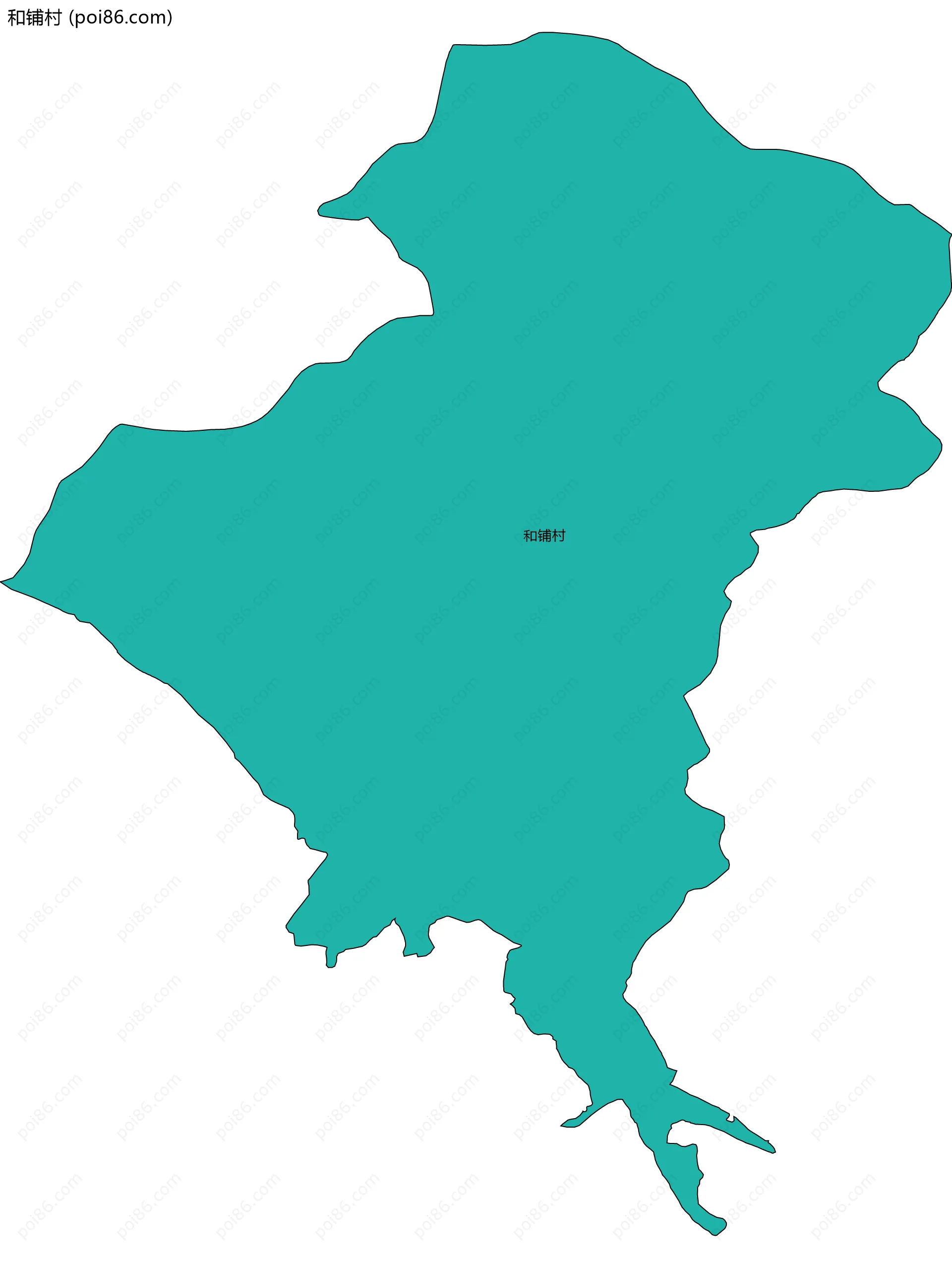 和铺村边界地图