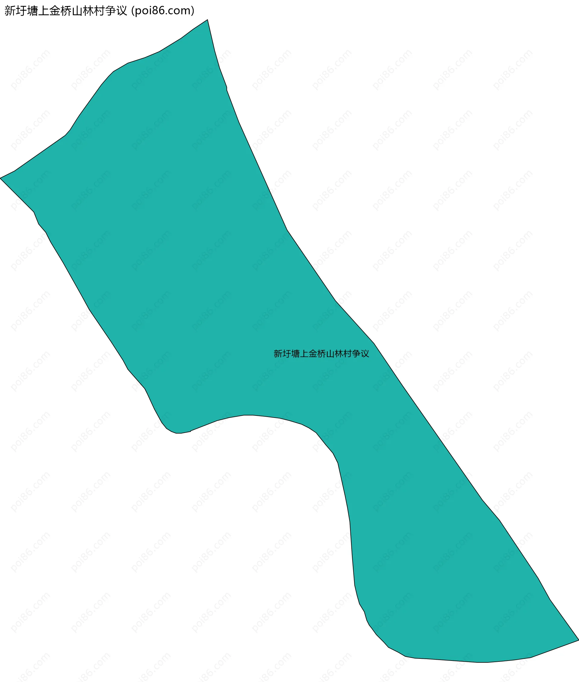 新圩塘上金桥山林村争议边界地图