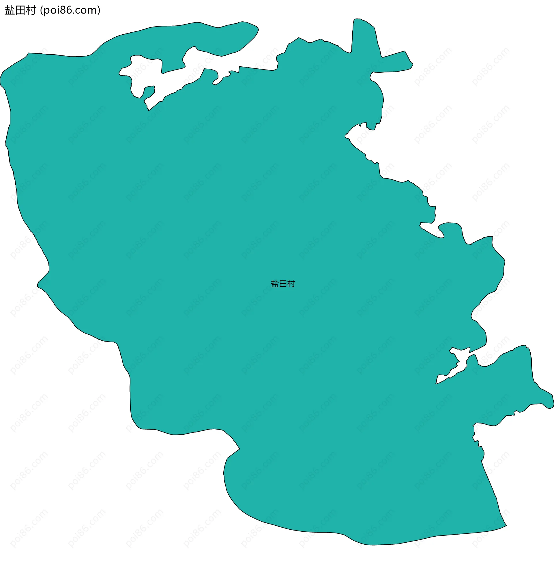 盐田村边界地图