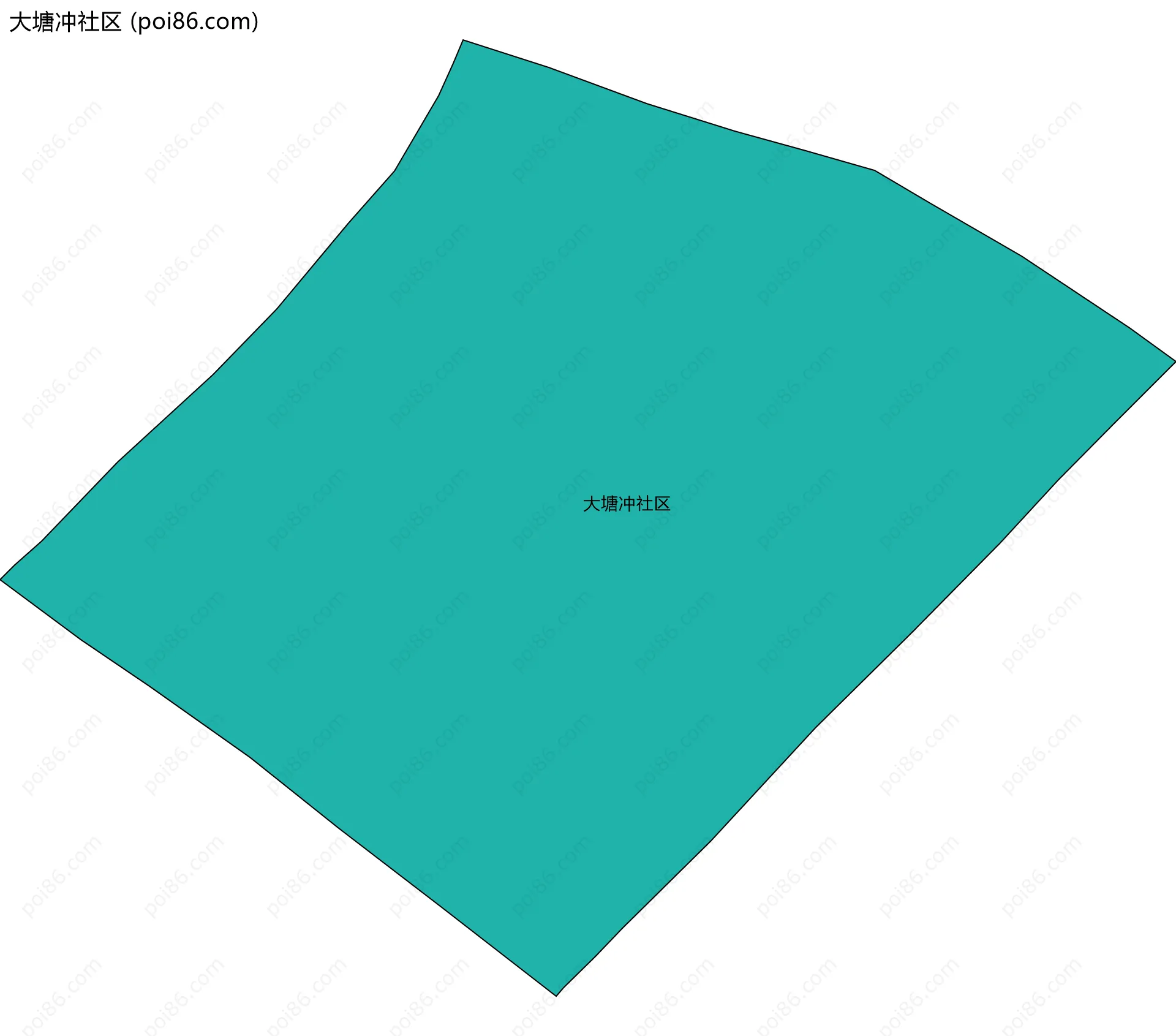 大塘冲社区边界地图