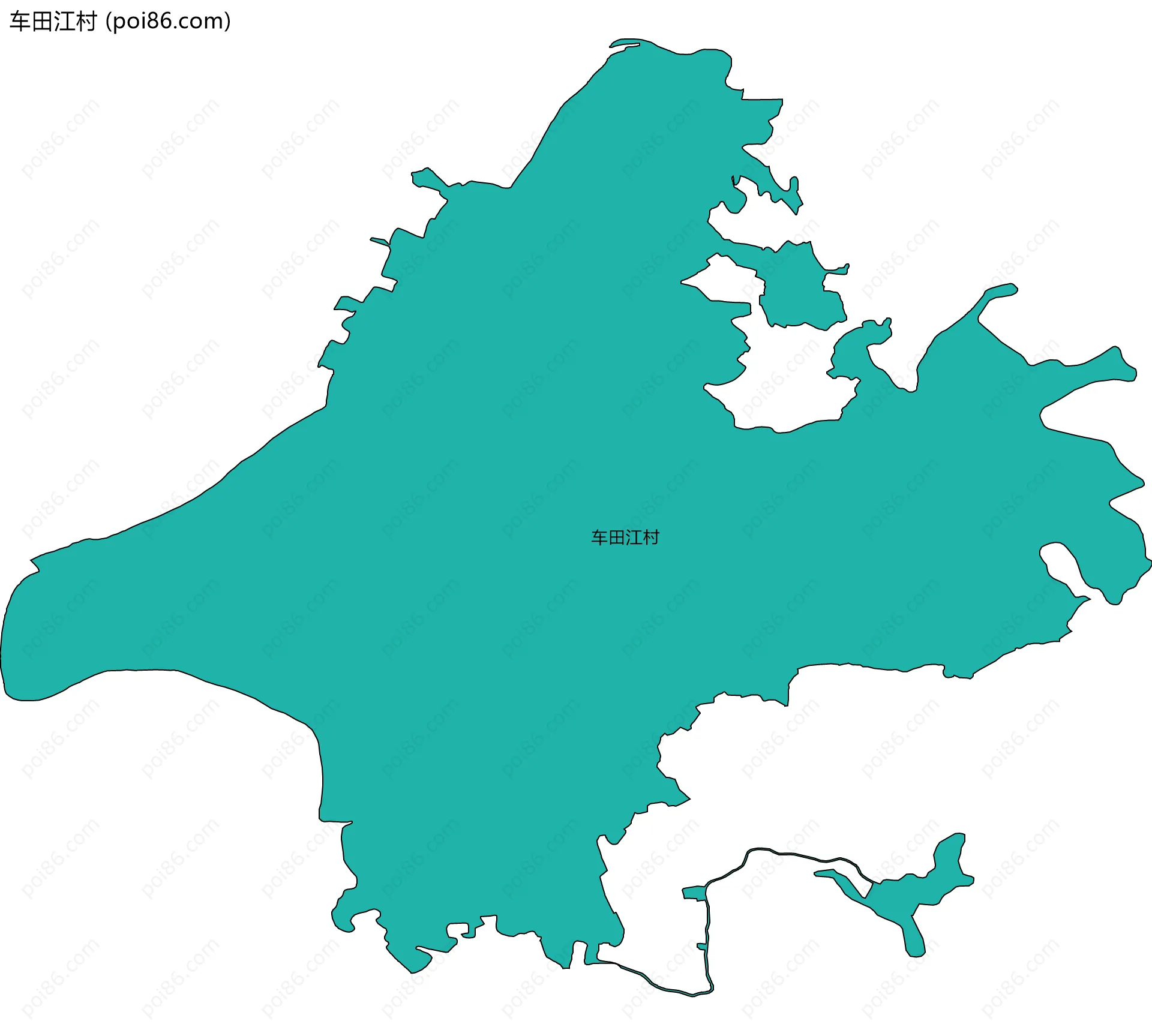 车田江村边界地图