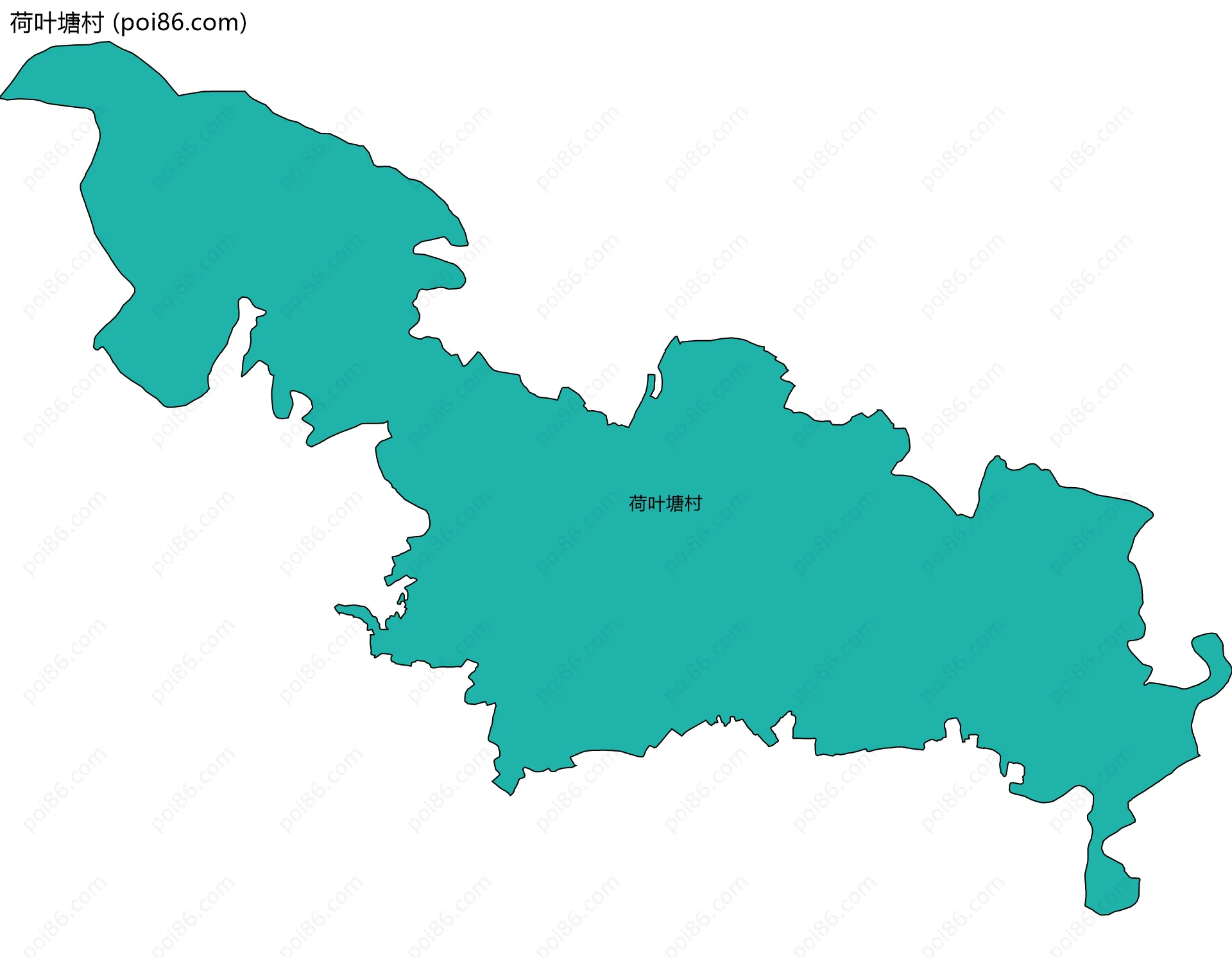 荷叶塘村边界地图