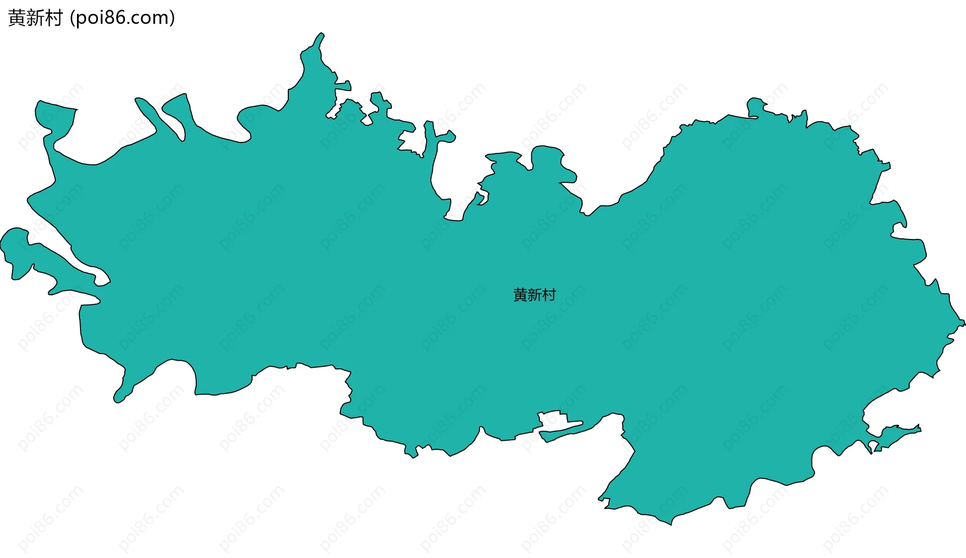 黄新村边界地图