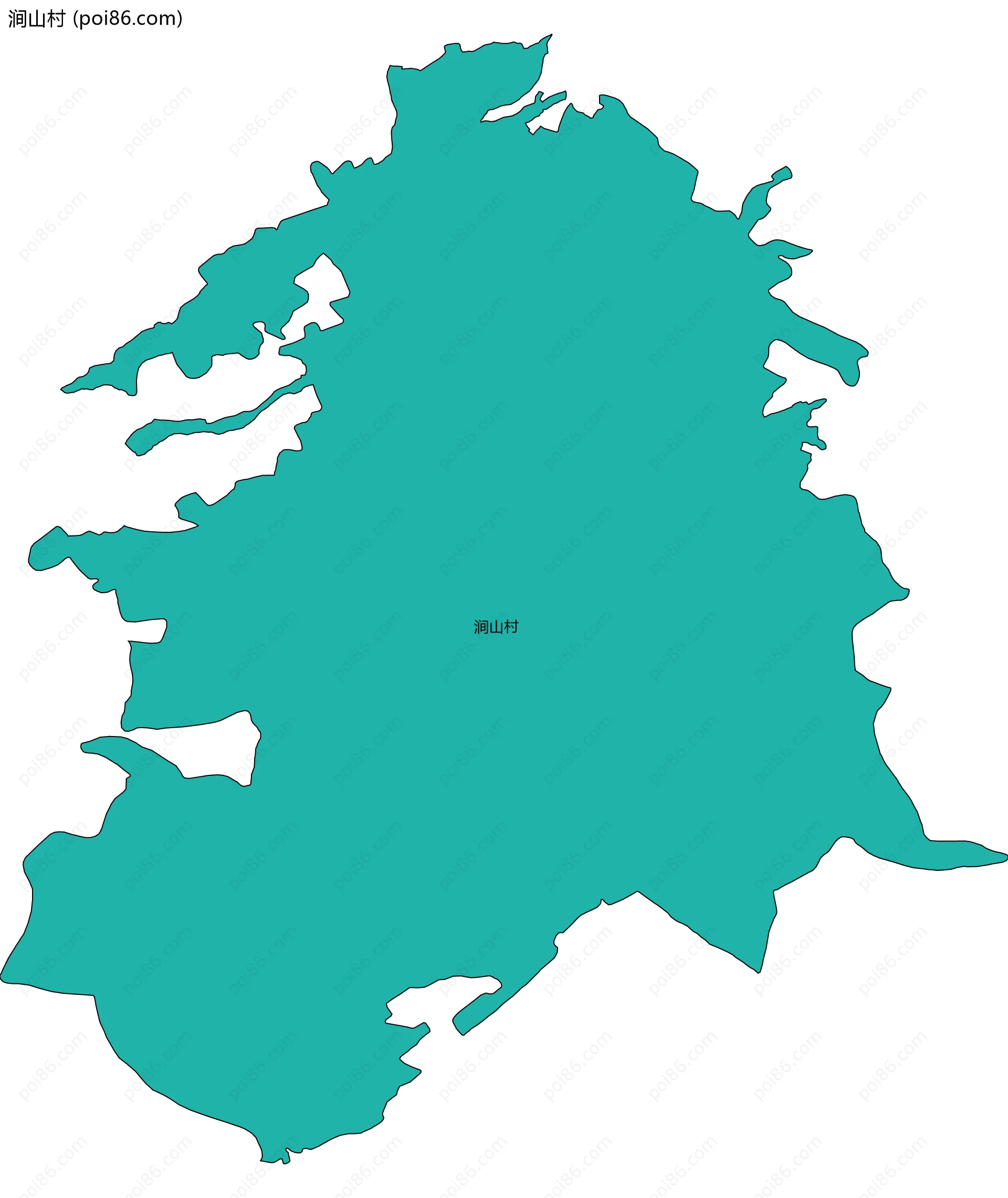 涧山村边界地图