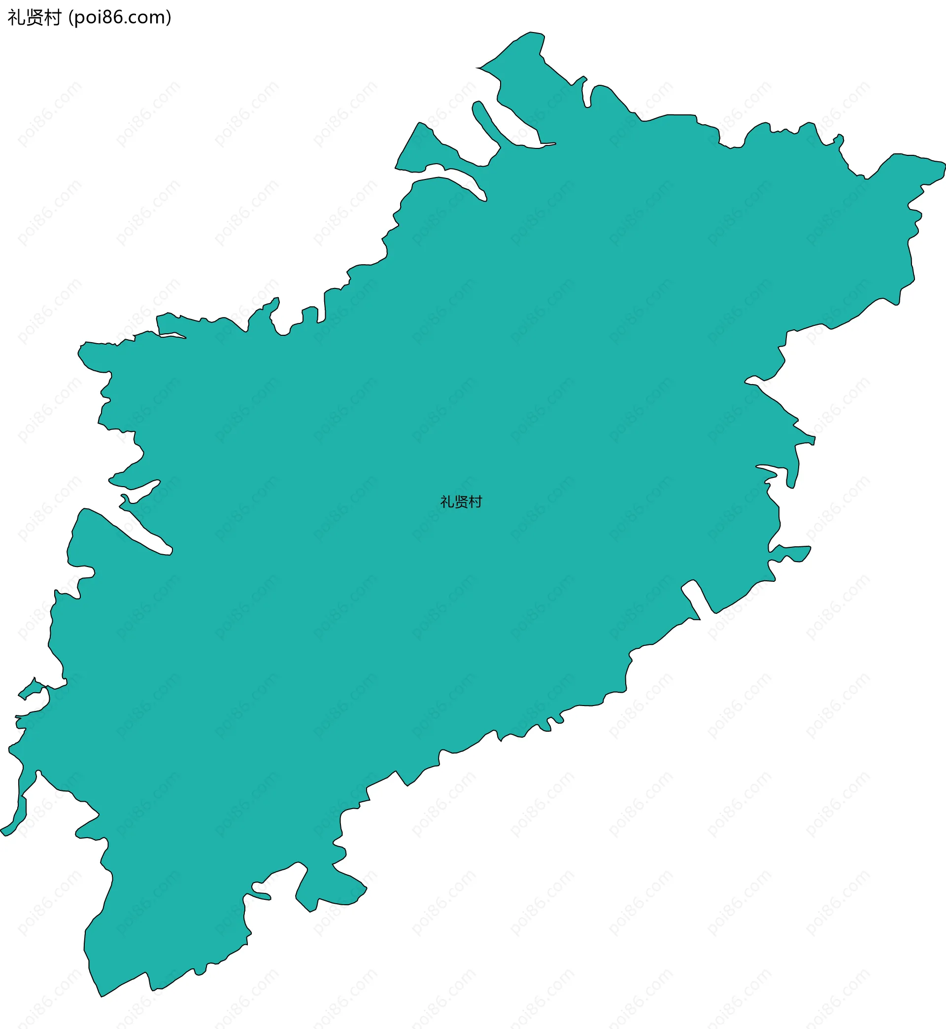 礼贤村边界地图