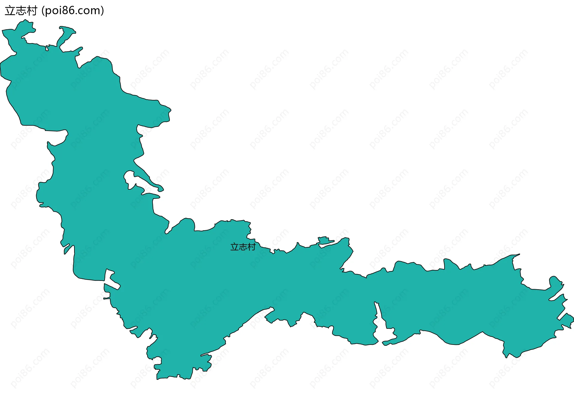 立志村边界地图