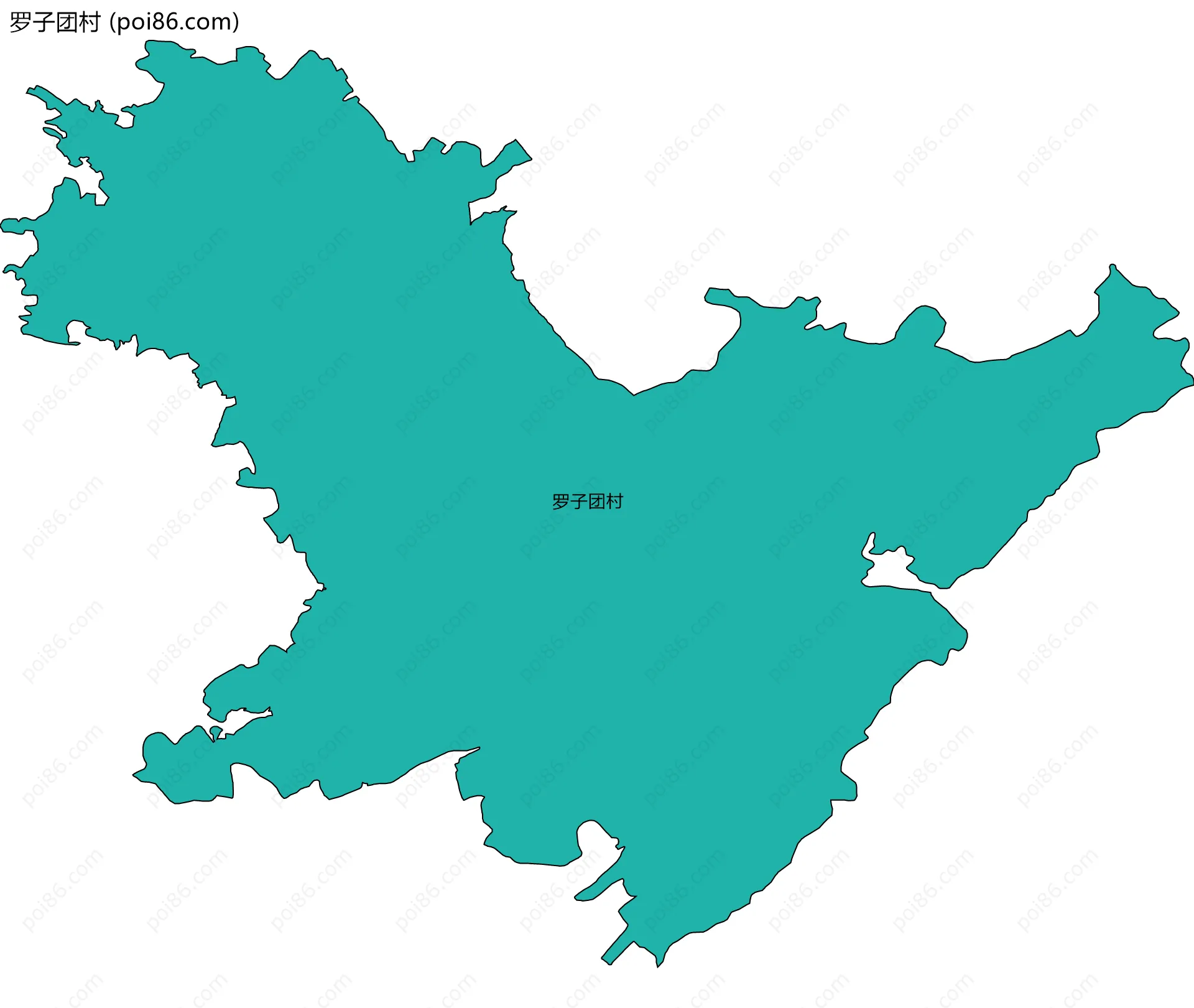 罗子团村边界地图