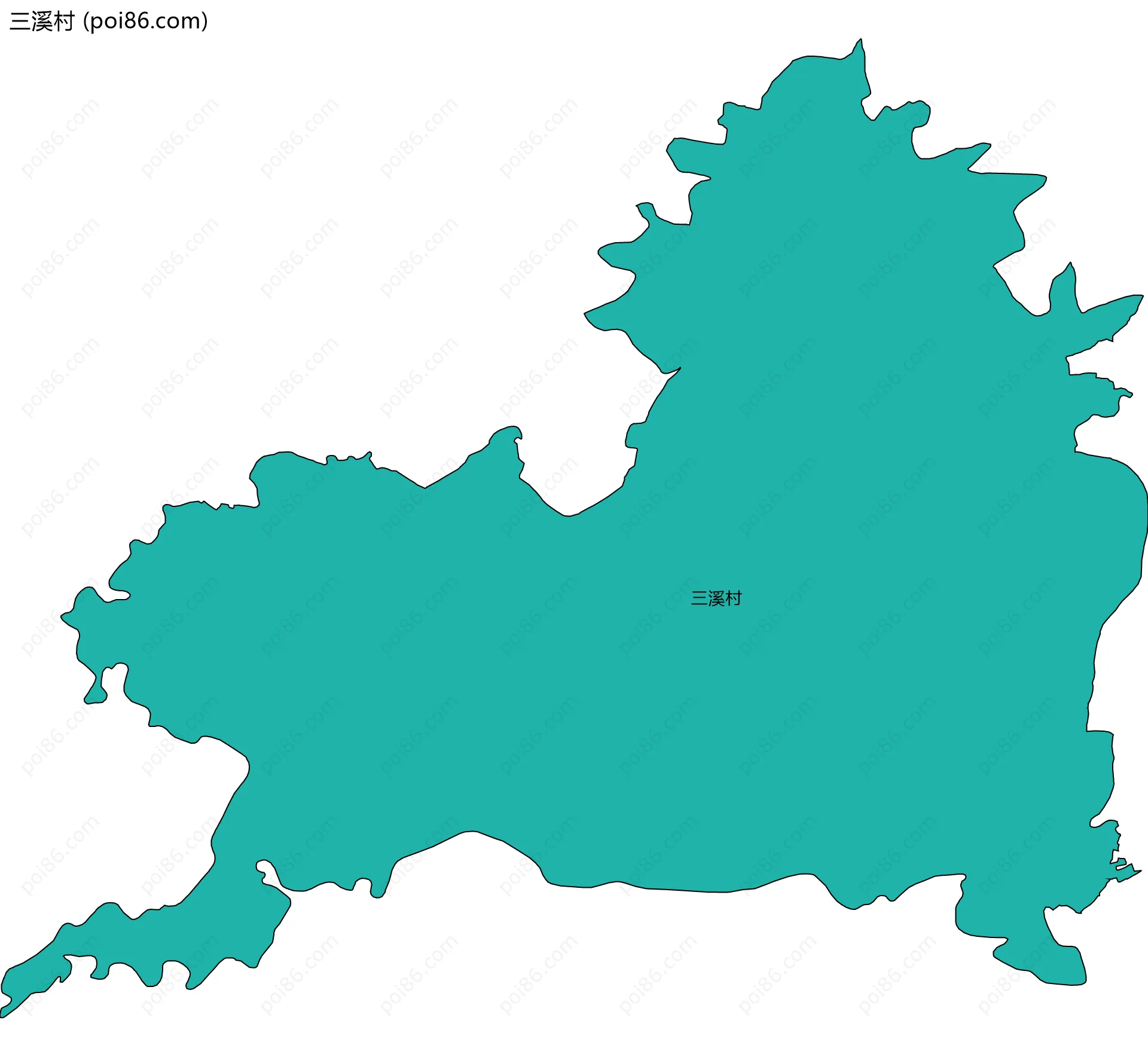 三溪村边界地图