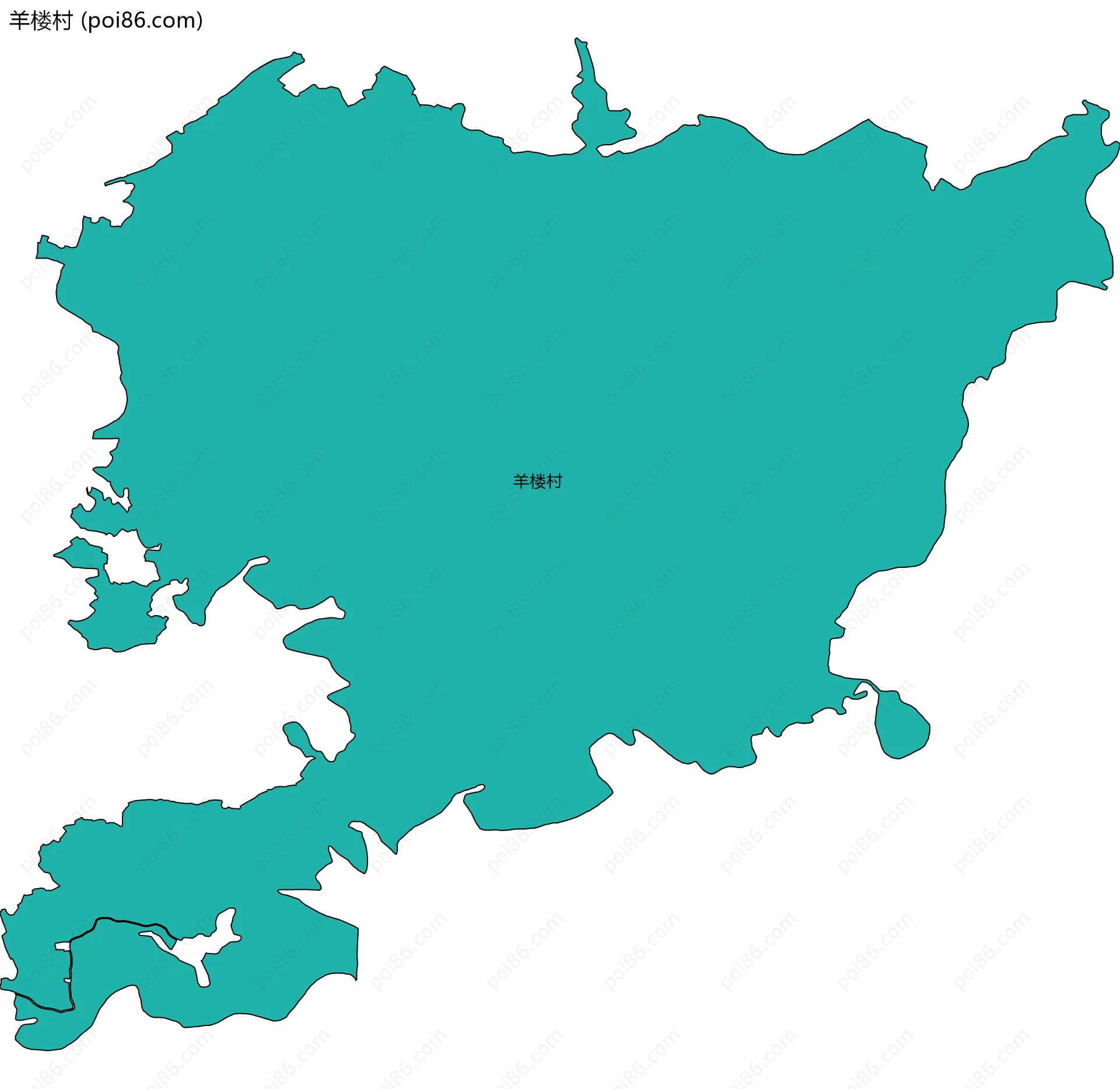 羊楼村边界地图