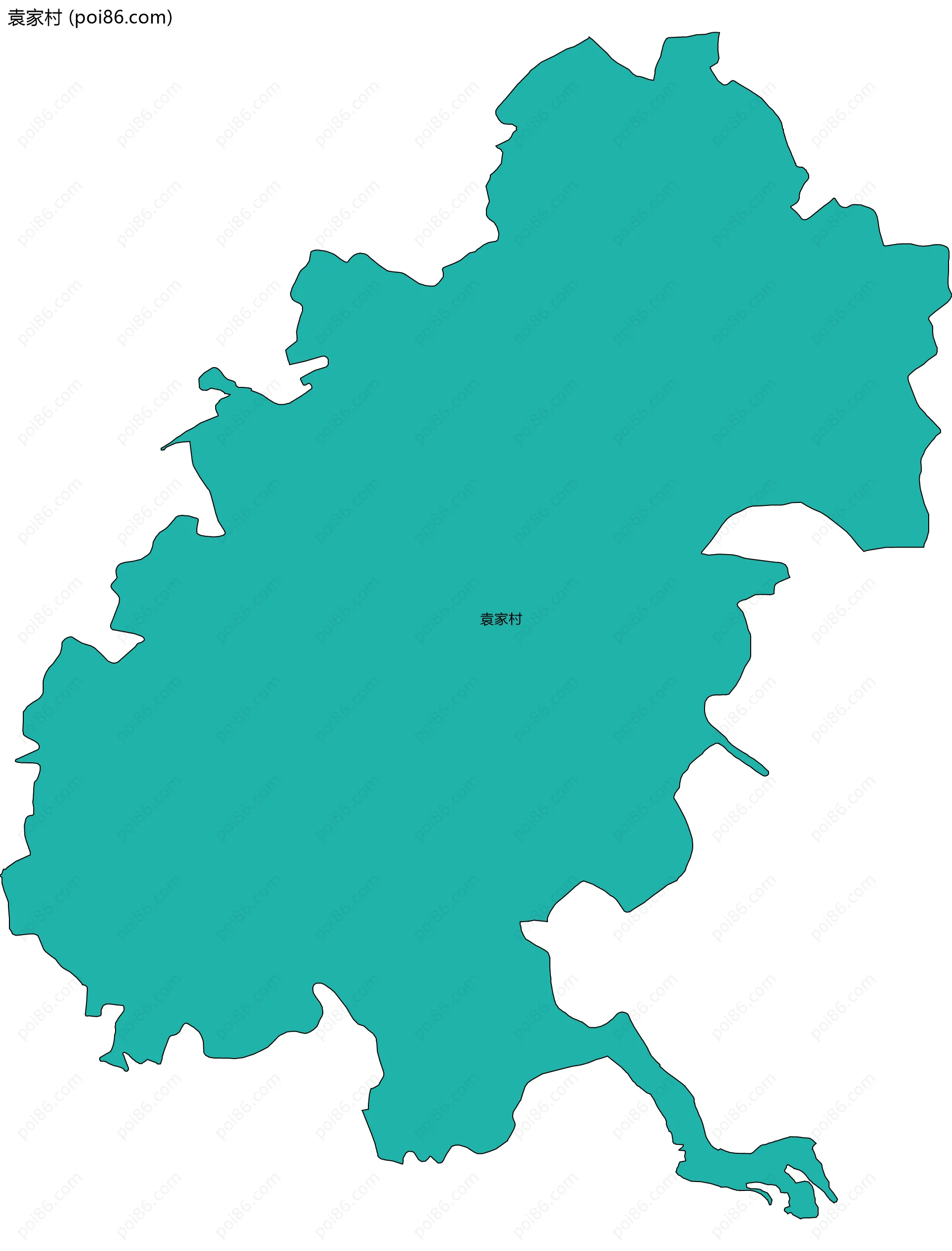 袁家村边界地图