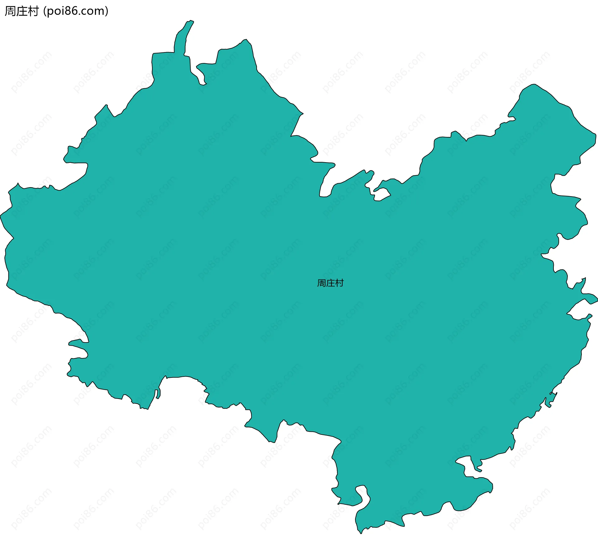 周庄村边界地图