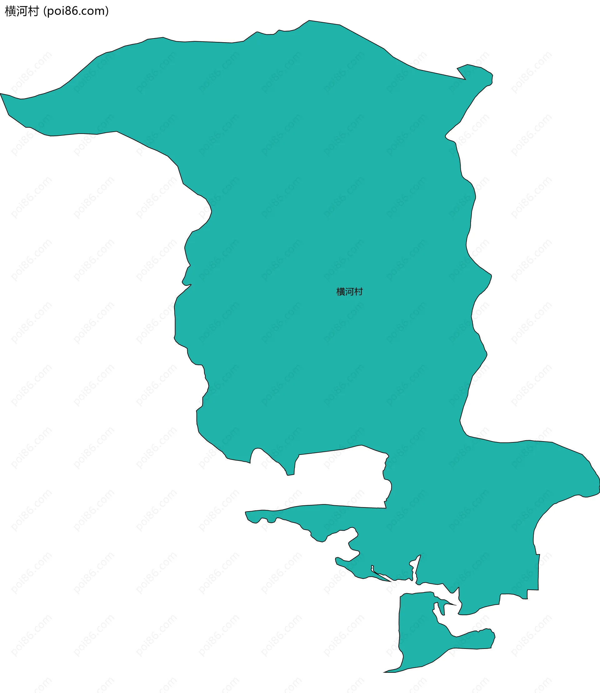 横河村边界地图